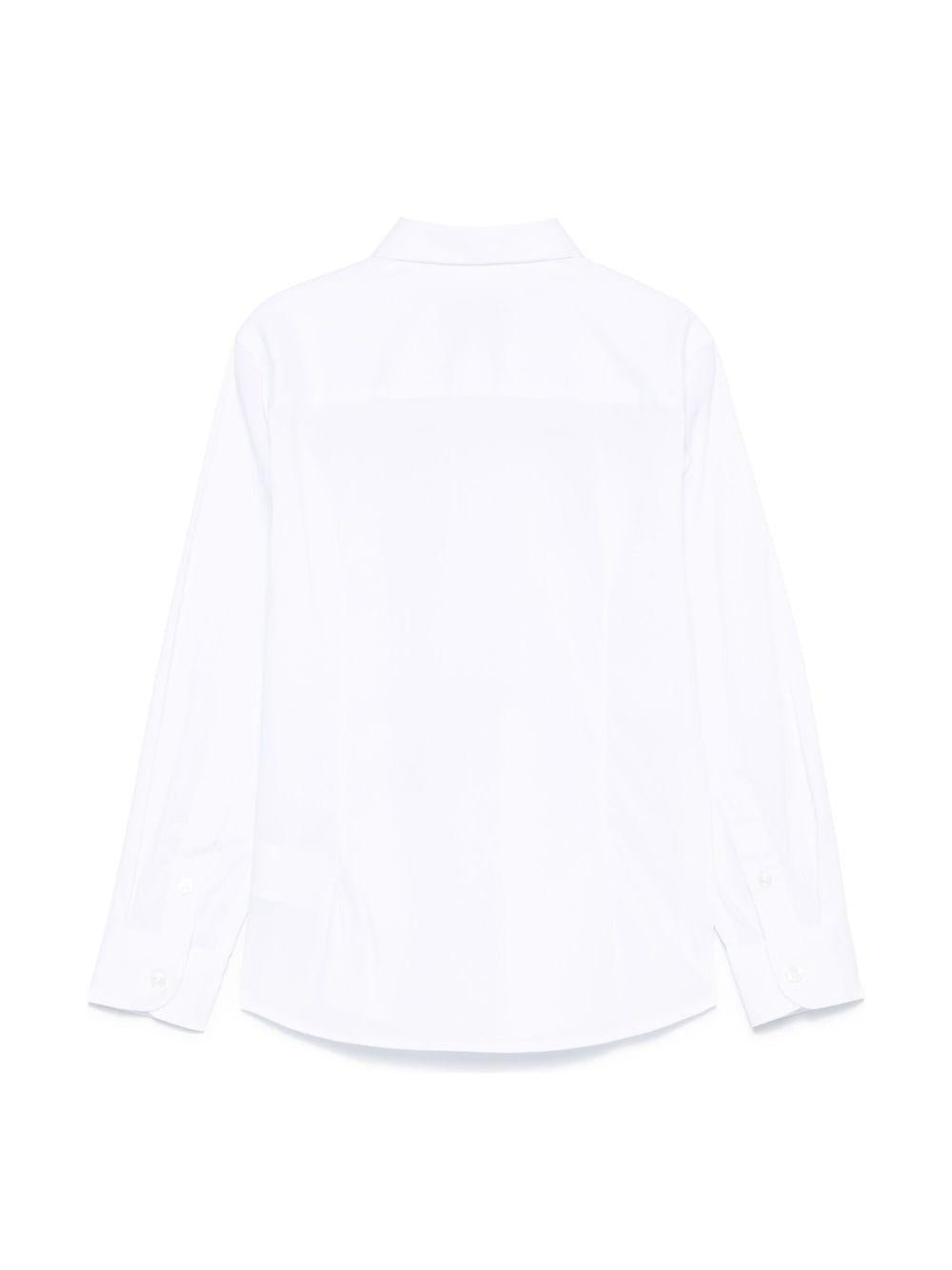 Camicia per bambino Paolo Pecora Kids bianco con ricamo - Rubino Kids