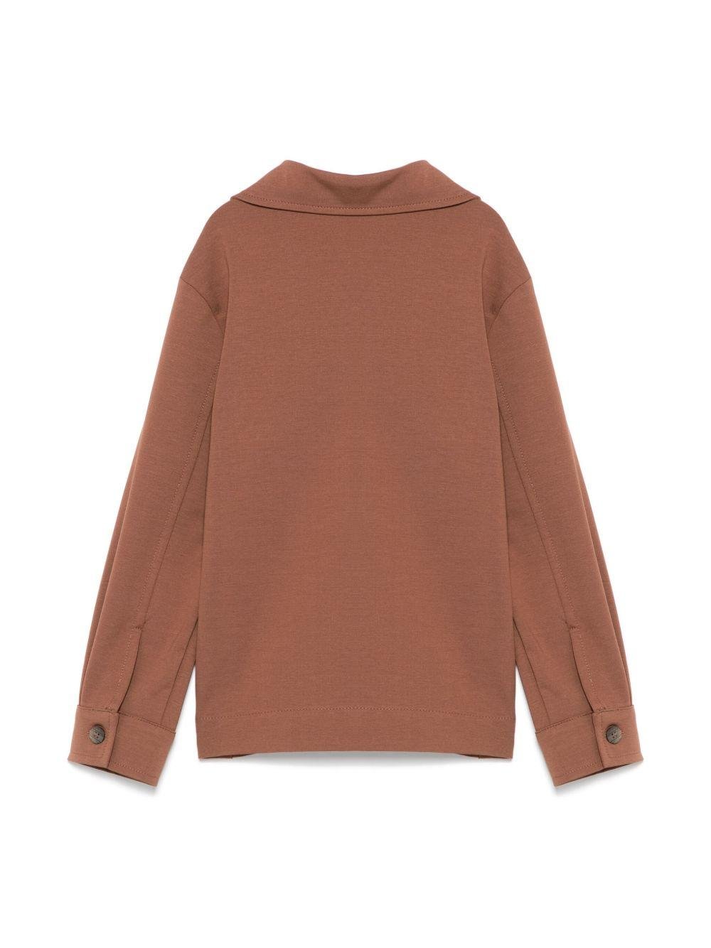 Camicia per bambino Paolo Pecora Kids marrone a maniche lunghe - Rubino Kids