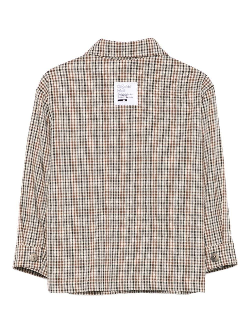 Camicia per bambino Paolo Pecora Kids marrone a quadri - Rubino Kids