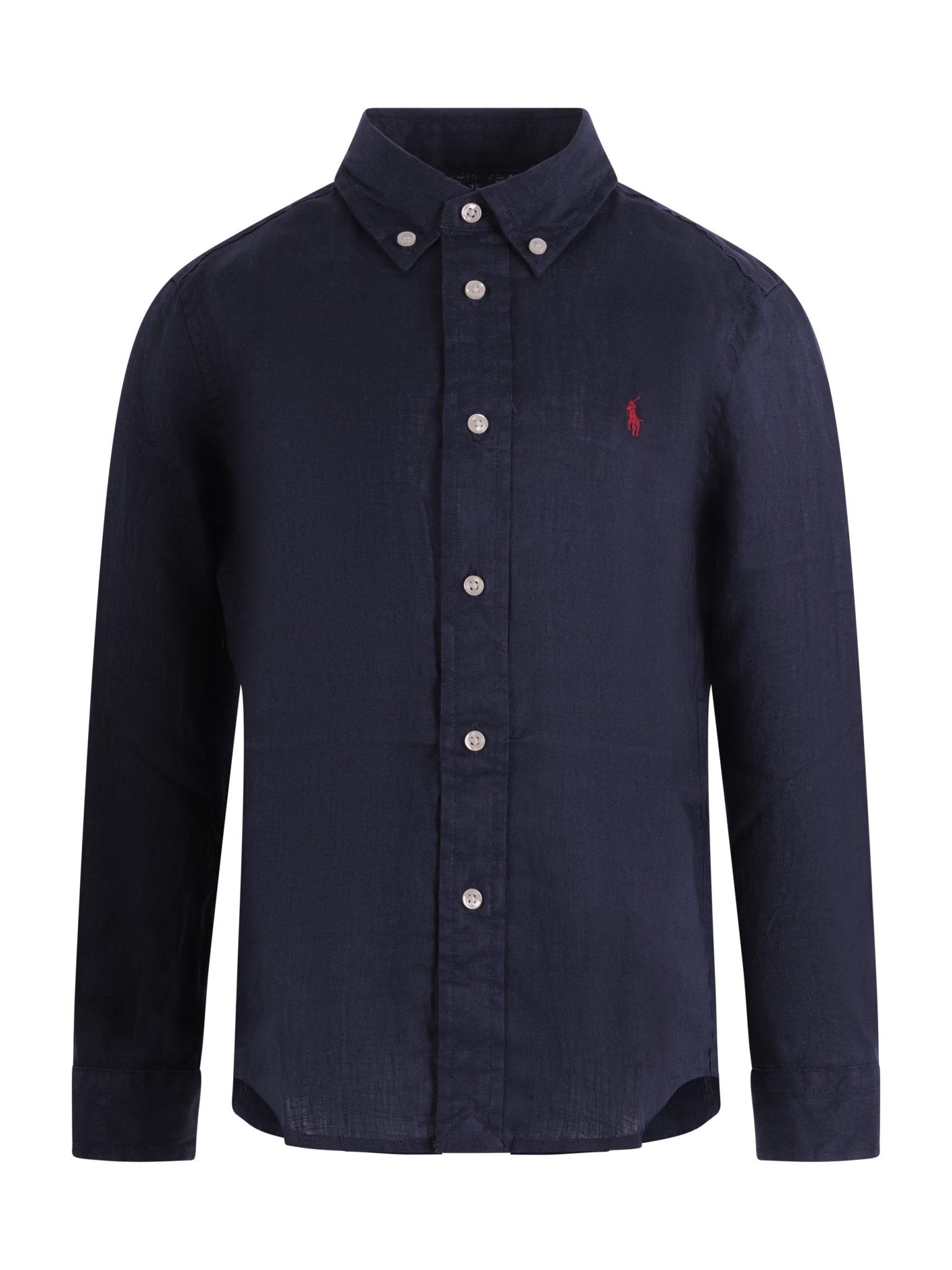 Camicia per bambino Polo Ralph Lauren Kids blu con ricamo Polo Pony sul davanti - Rubino Kids