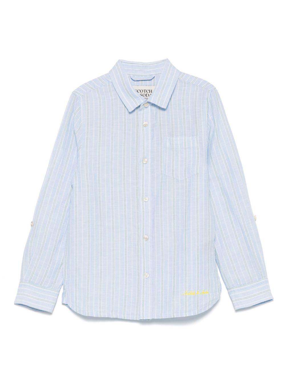 Camicia per bambino Scotch & Soda Kids azzurro a righe - Rubino Kids