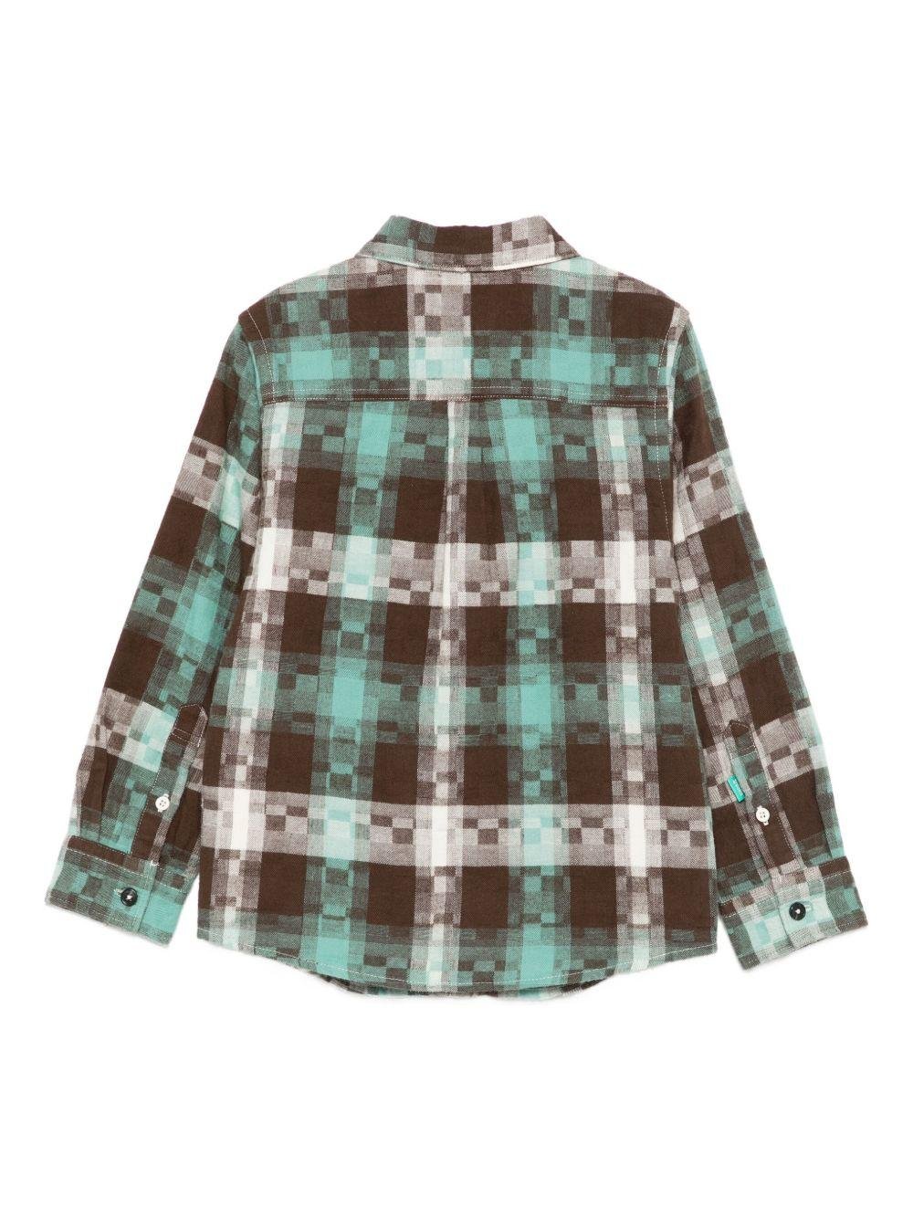 Camicia per bambino Scotch & Soda Kids verde con motivo a quadri - Rubino Kids