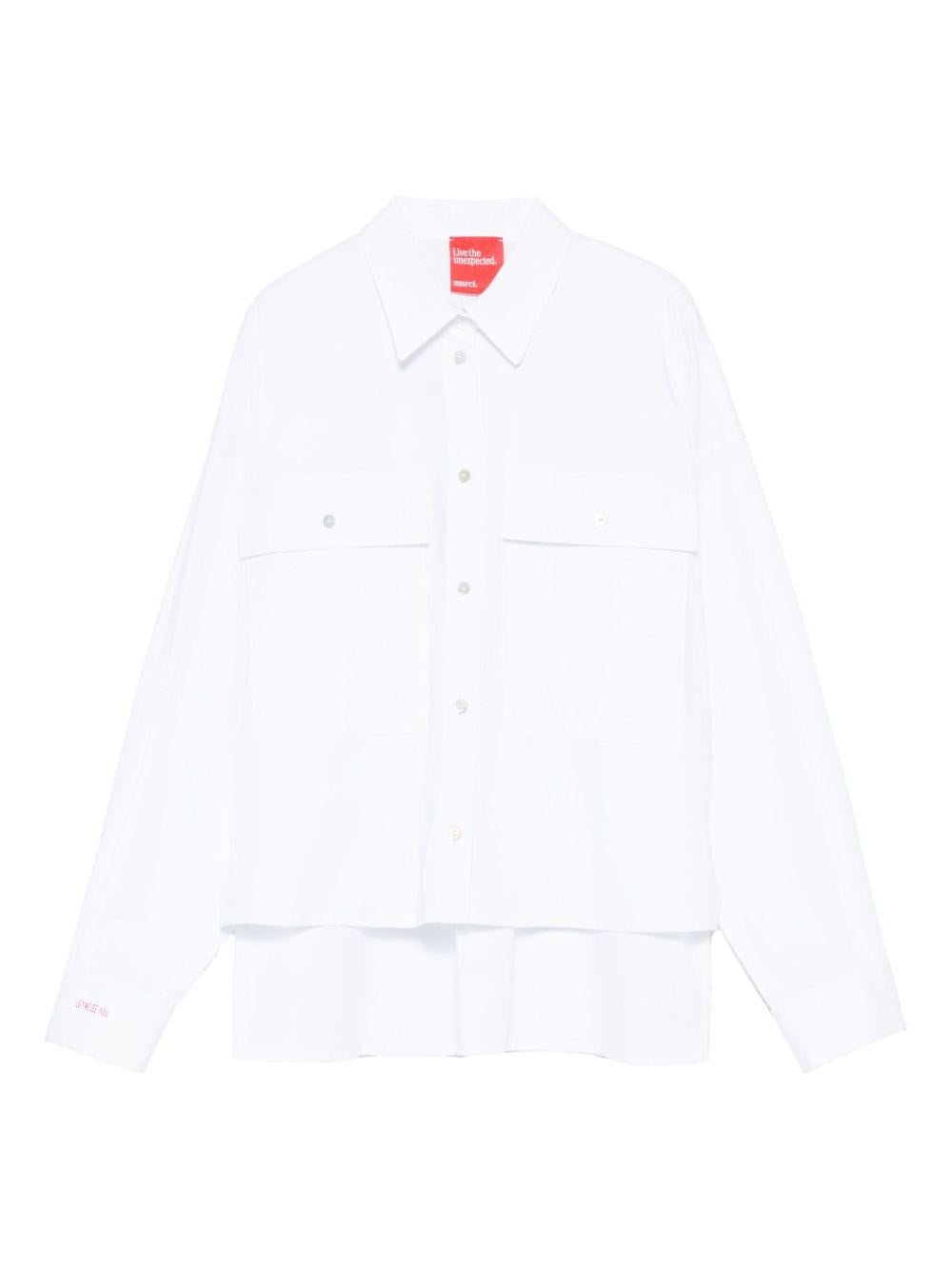 Camicia per donna Merci bianca con due tasche - Rubino Kids