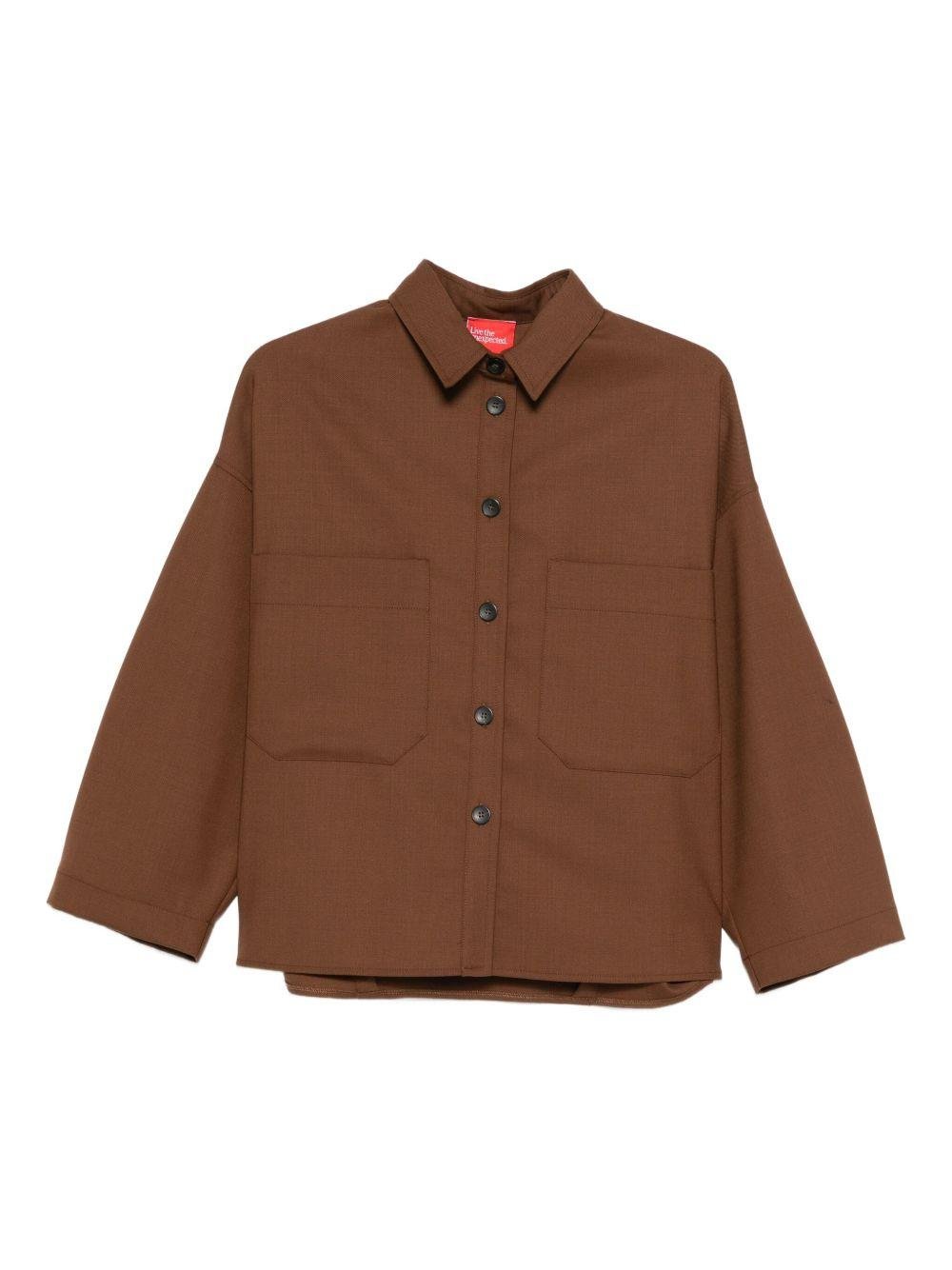 Camicia per donna Merci marrone con colletto classico - Rubino Kids