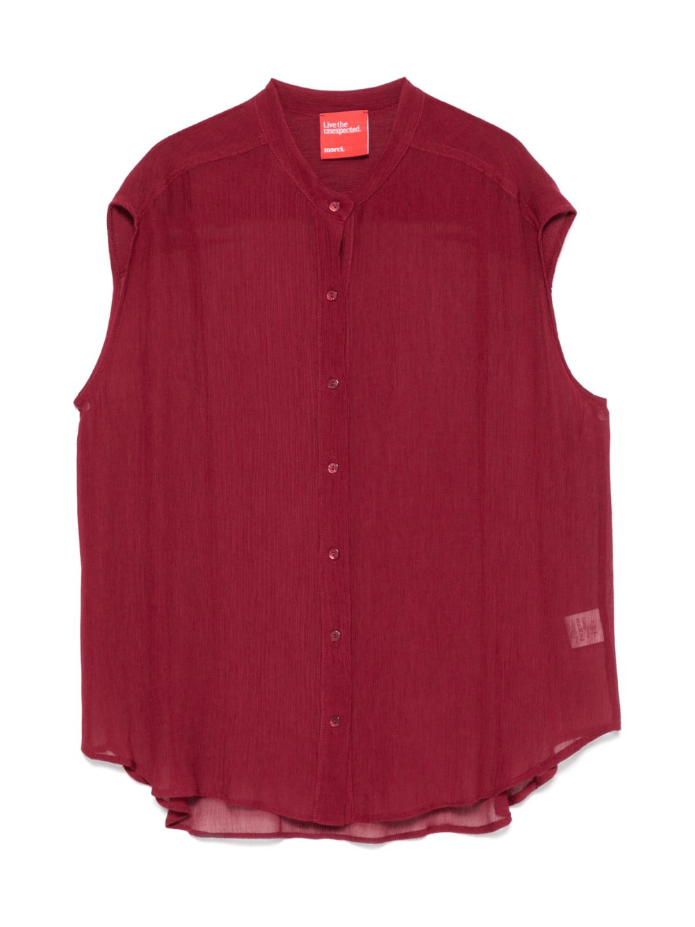 Camicia per donna Merci rosso semi trasparente - Rubino Kids
