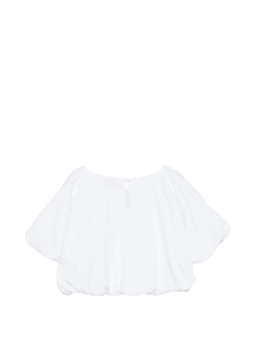 Camicia per neonata Moschino Kids bianca con dettaglio logo - Rubino Kids