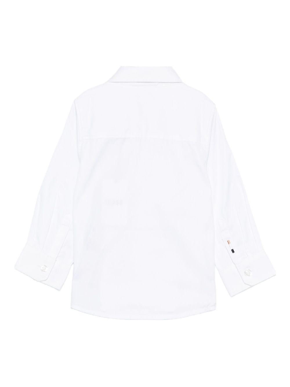 Camicia per neonato Boss Kids bianco con ricamo - Rubino Kids