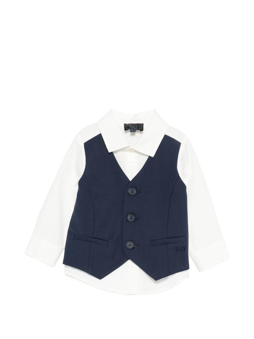 Camicia per neonato Fay Kids multicolore con colletto classico - Rubino Kids