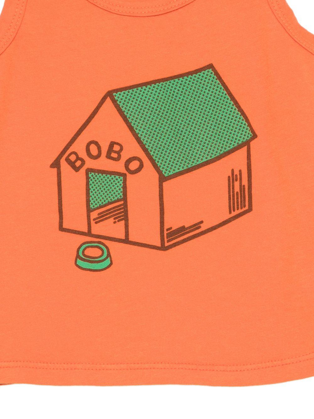 Canotta per neonato Bobo Choses arancione con stampa grafica Pickles Is At Home - Rubino Kids