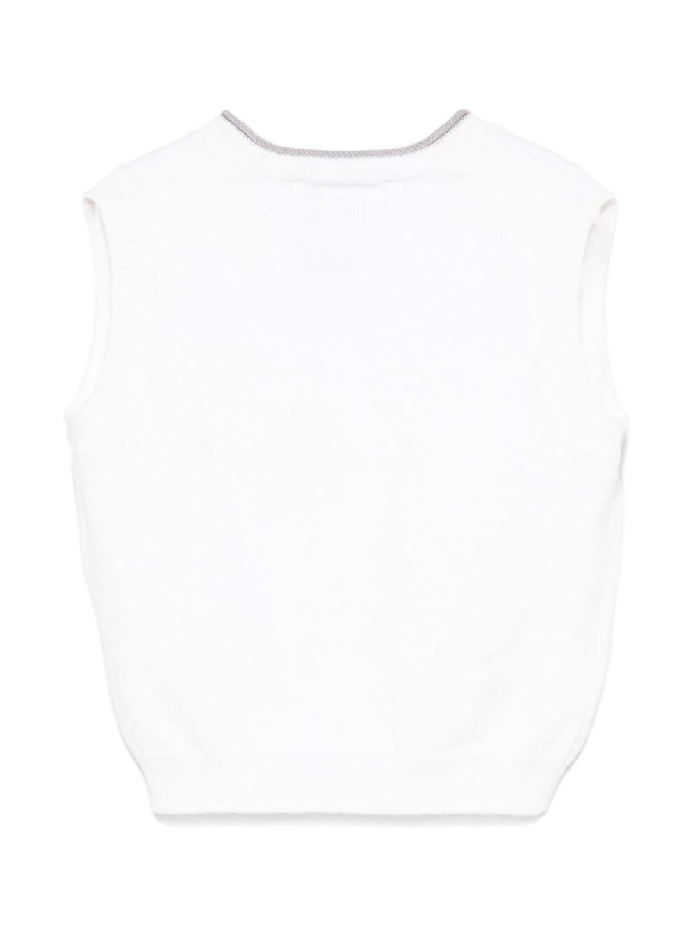 Canotta per neonato Il Gufo bianco in cotone biologico - Rubino Kids