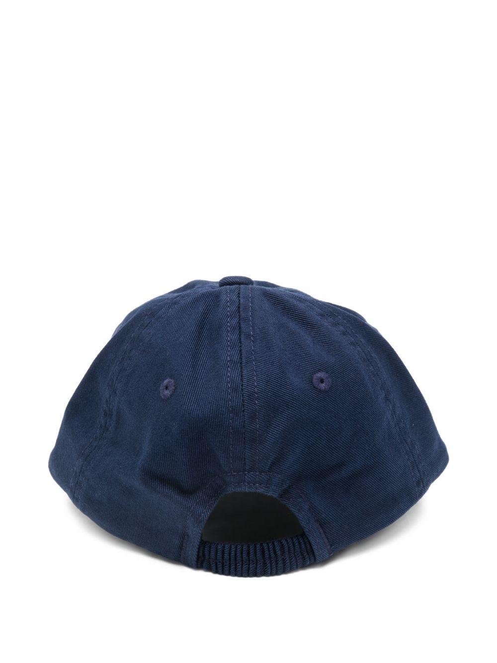 Cappellino per neonato Polo Ralph Lauren Kids blu con ricamo orsetto sul davanti - Rubino Kids