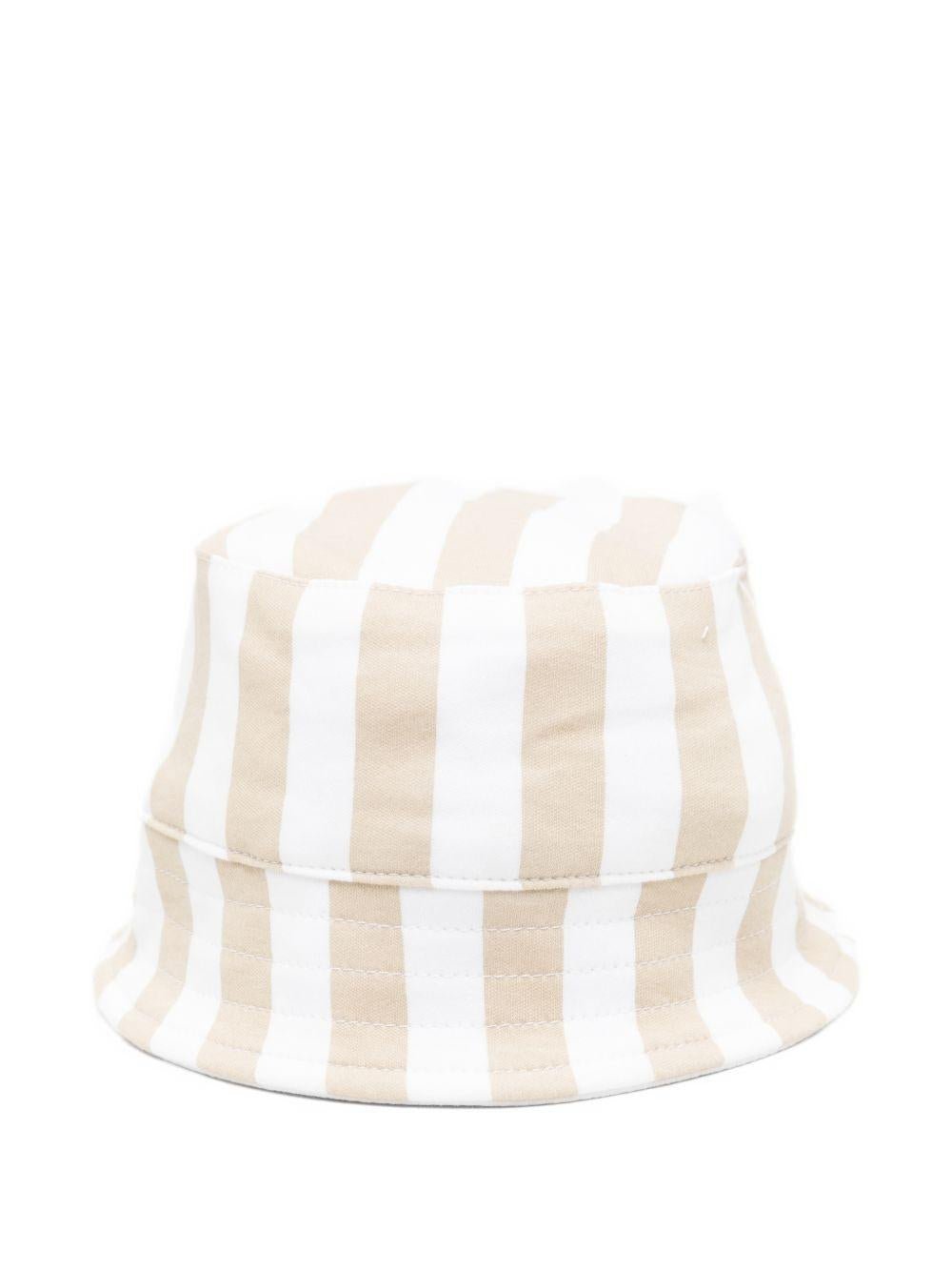 Cappello a pescatore per neonato Boss Kids beige con design a righe - Rubino Kids