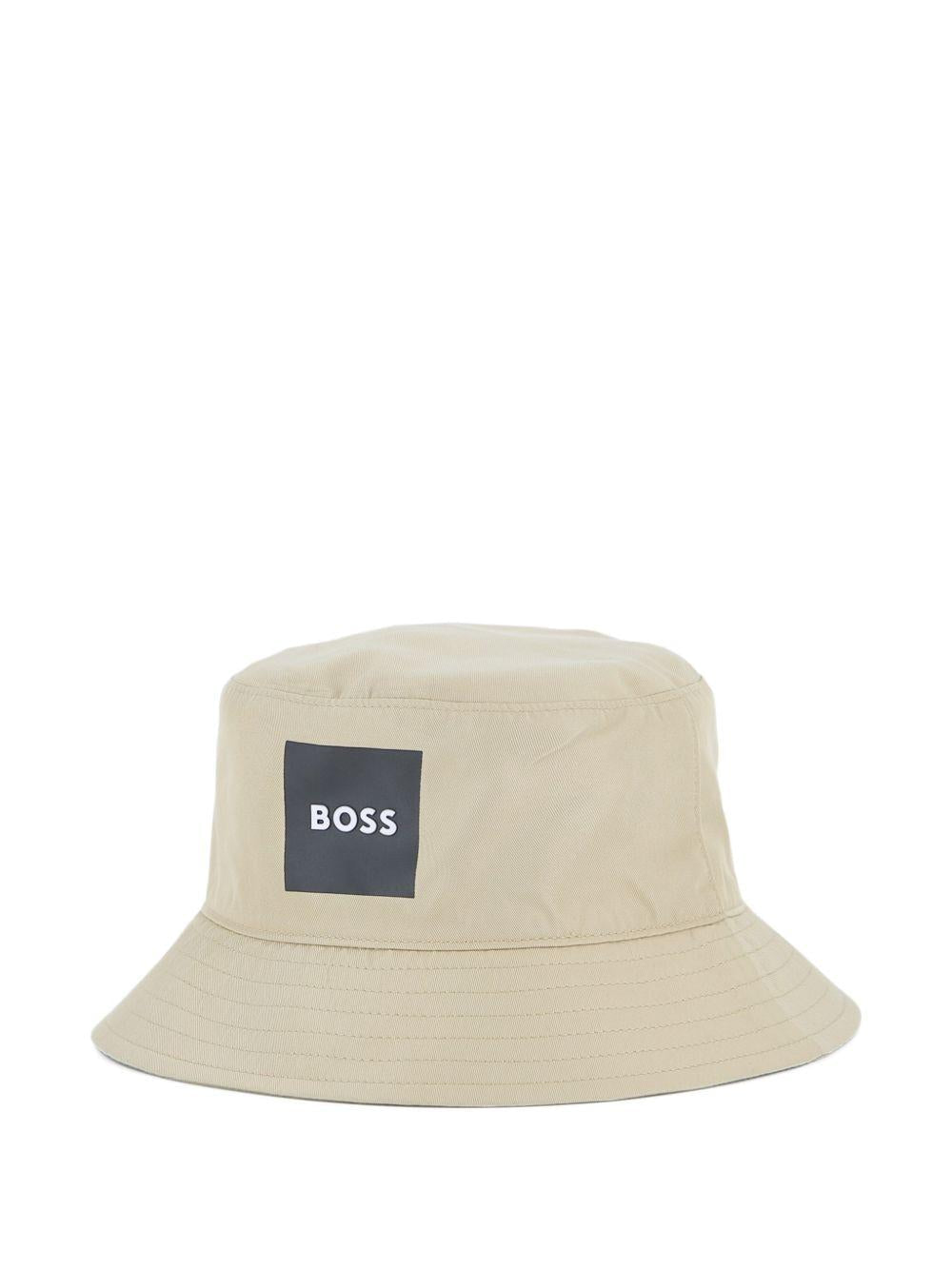 Cappello bucket per bambino Boss Kids beige con logo - Rubino Kids