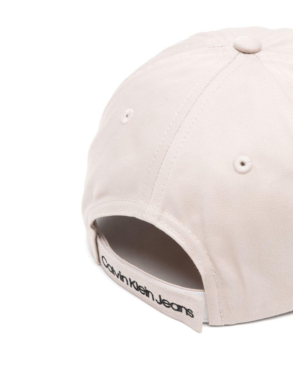 Cappello da baseball con ricamo per bambino Calvin Klein Kids beige con tesa curva - Rubino Kids
