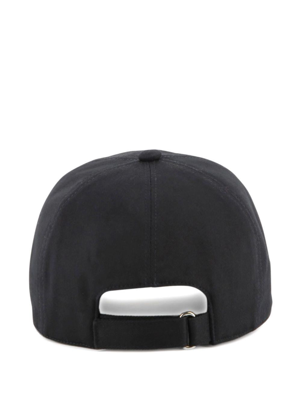 Cappello da baseball per bambina Givenchy Kids nero con logo ricamato - Rubino Kids