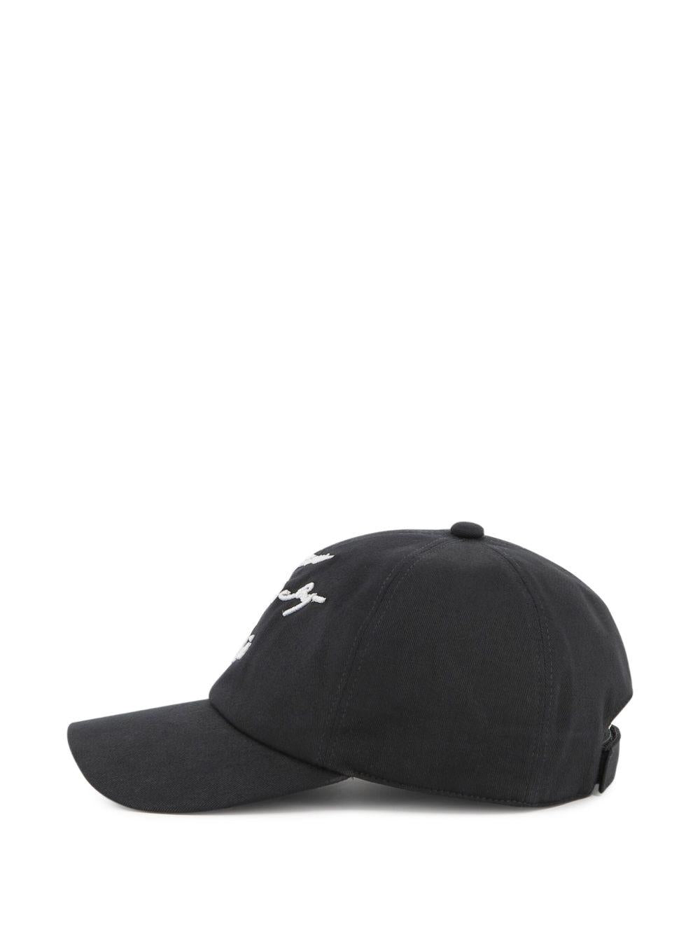 Cappello da baseball per bambina Givenchy Kids nero con logo ricamato - Rubino Kids