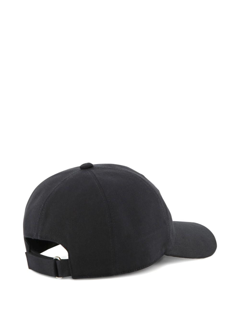 Cappello da baseball per bambina Givenchy Kids nero con logo ricamato - Rubino Kids