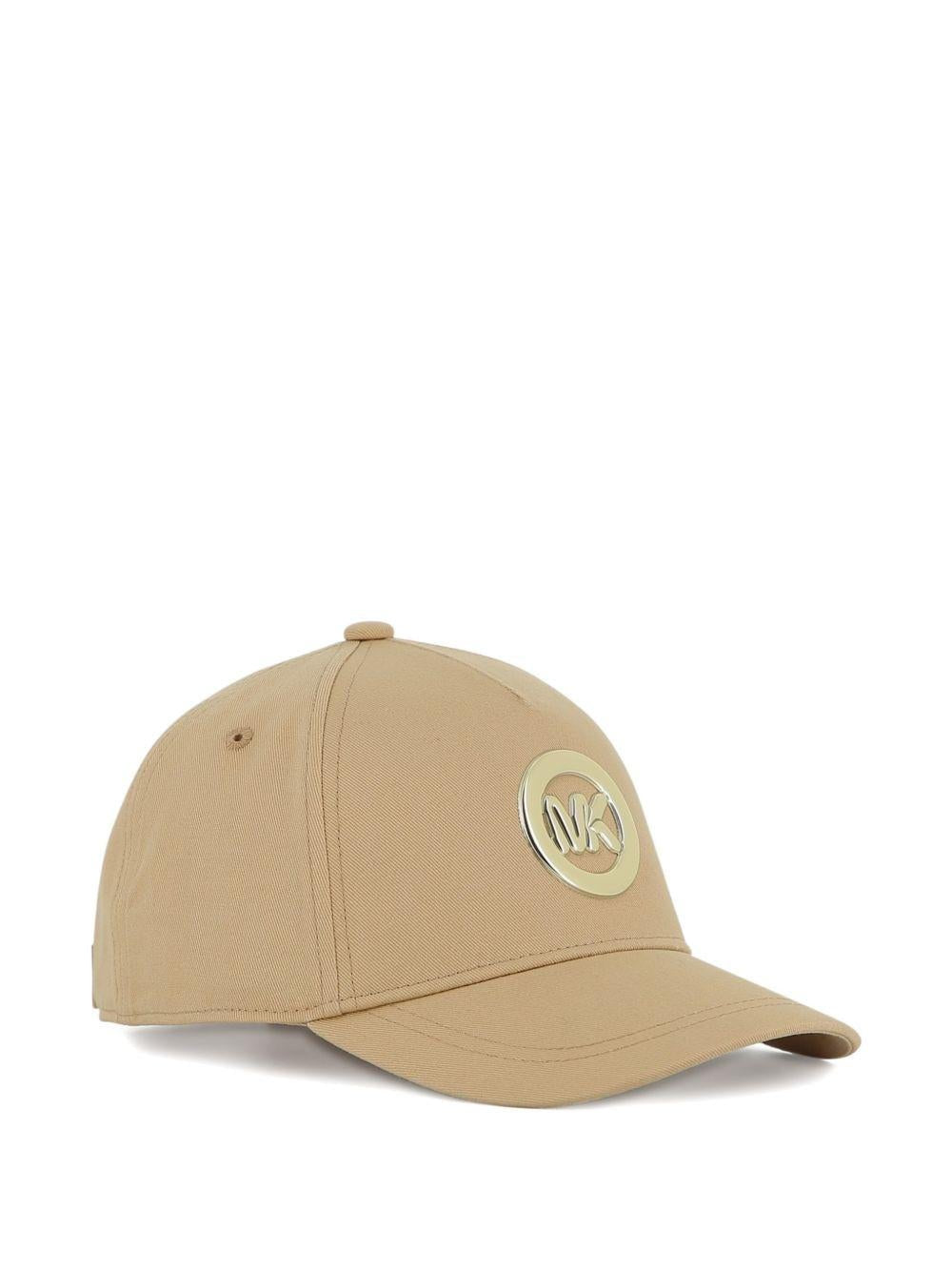 Cappello da baseball per bambina Michael Kors Kids beige con placca logo - Rubino Kids