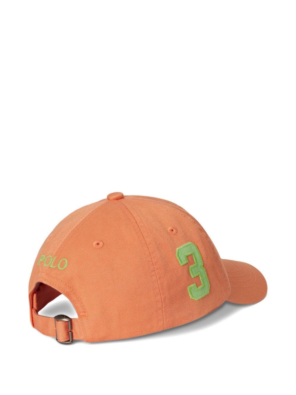 Cappello da baseball per bambino Polo Ralph Lauren Kids arancione con motivo Polo Pony - Rubino Kids