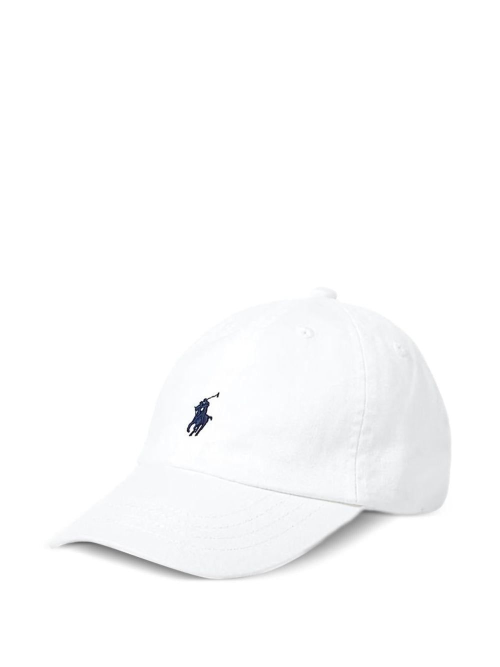Cappello da baseball per bambino Polo Ralph Lauren Kids bianco con logo Polo Pony - Rubino Kids