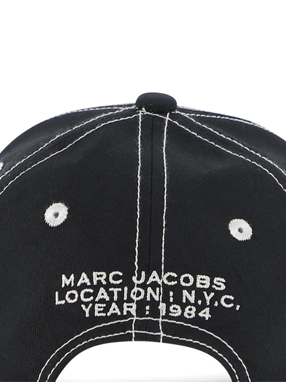Cappello da baseball per bambino The Marc Jacobs Kids nero con logo ricamato sul davanti - Rubino Kids