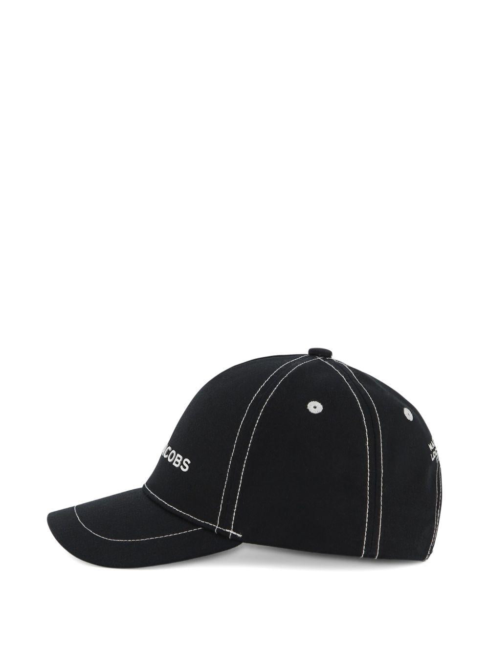 Cappello da baseball per bambino The Marc Jacobs Kids nero con logo ricamato sul davanti - Rubino Kids