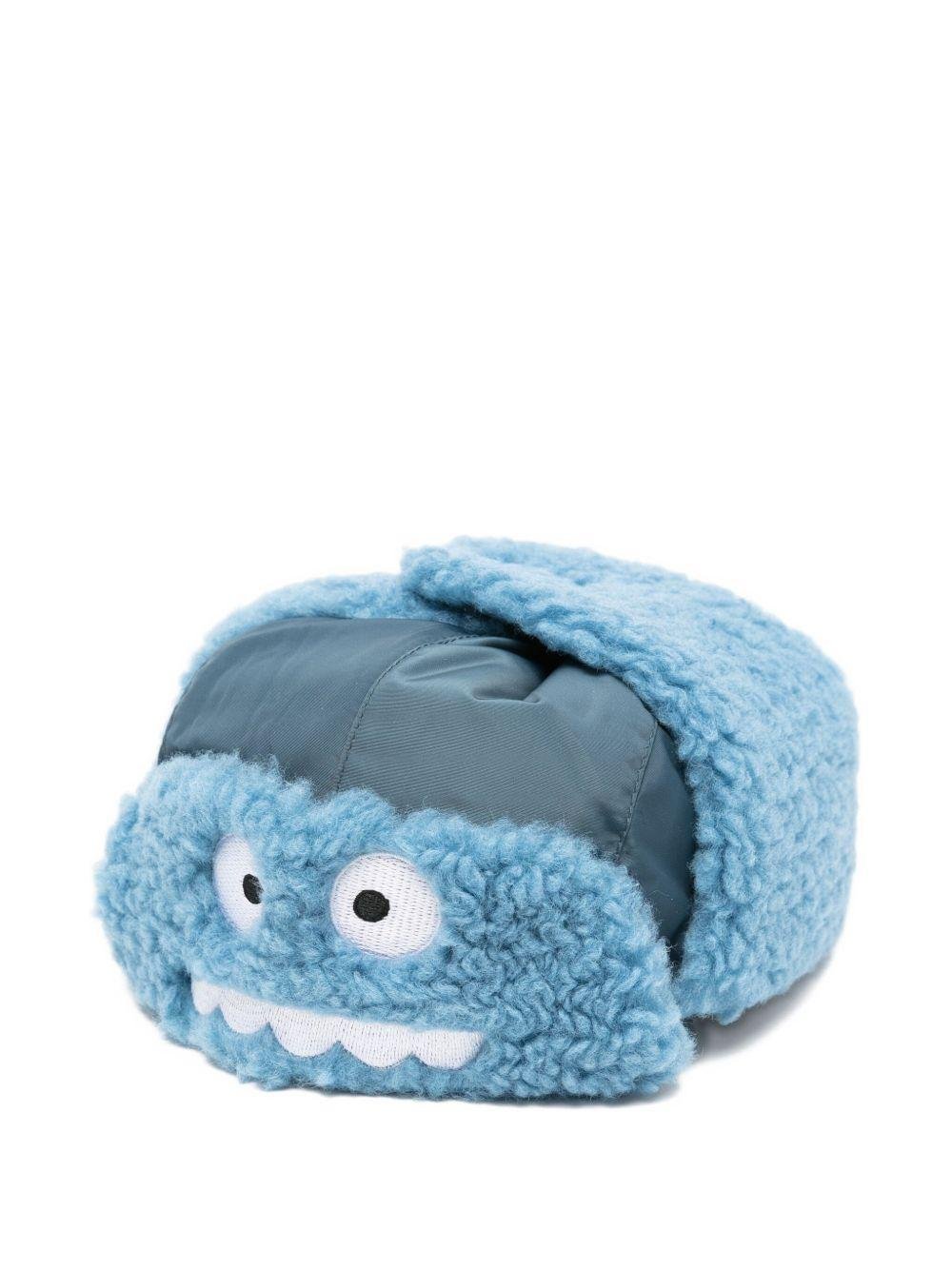 Cappello da cacciatore per neonato Stella McCartney blu con ricamo sul viso - Rubino Kids