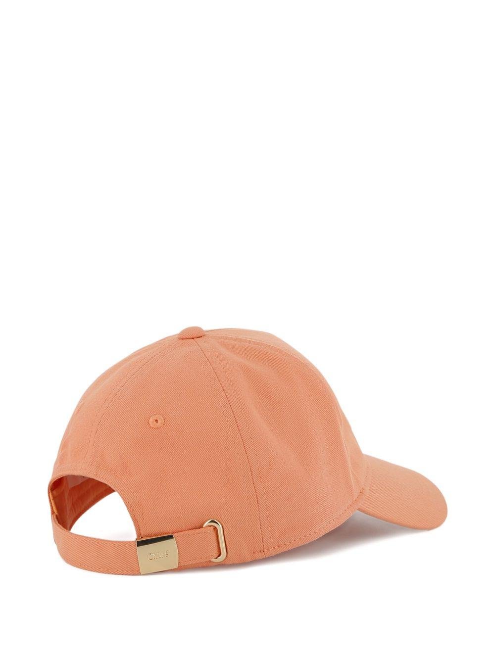 Cappello per bambina Chloé Kids rosa con logo ricamato - Rubino Kids
