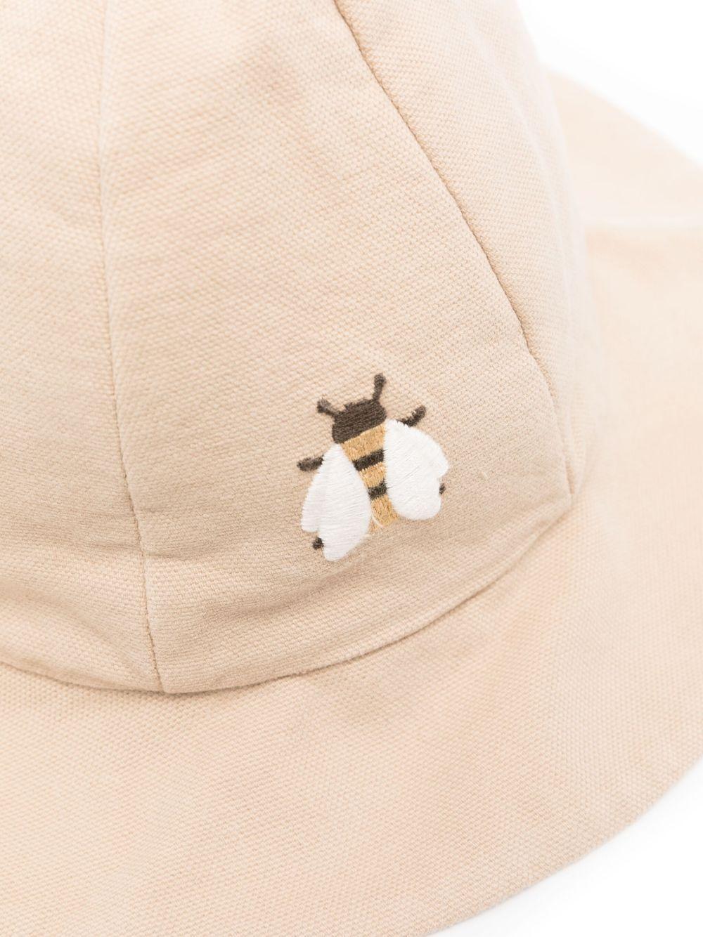 Cappello per bambina Donsje Steijn beige con motivo con ricamo - Rubino Kids