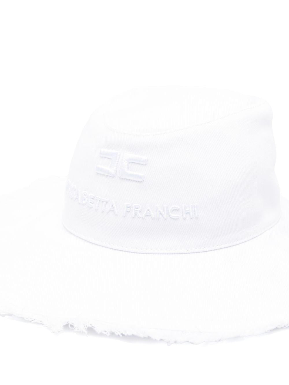 Cappello per bambina Elisabetta Franchi La Mia Bambina bianco con dettaglio logo - Rubino Kids
