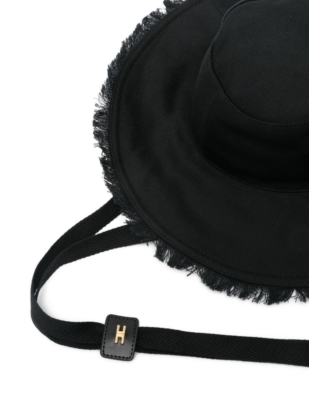 Cappello per bambina Elisabetta Franchi La Mia Bambina nero con frange - Rubino Kids