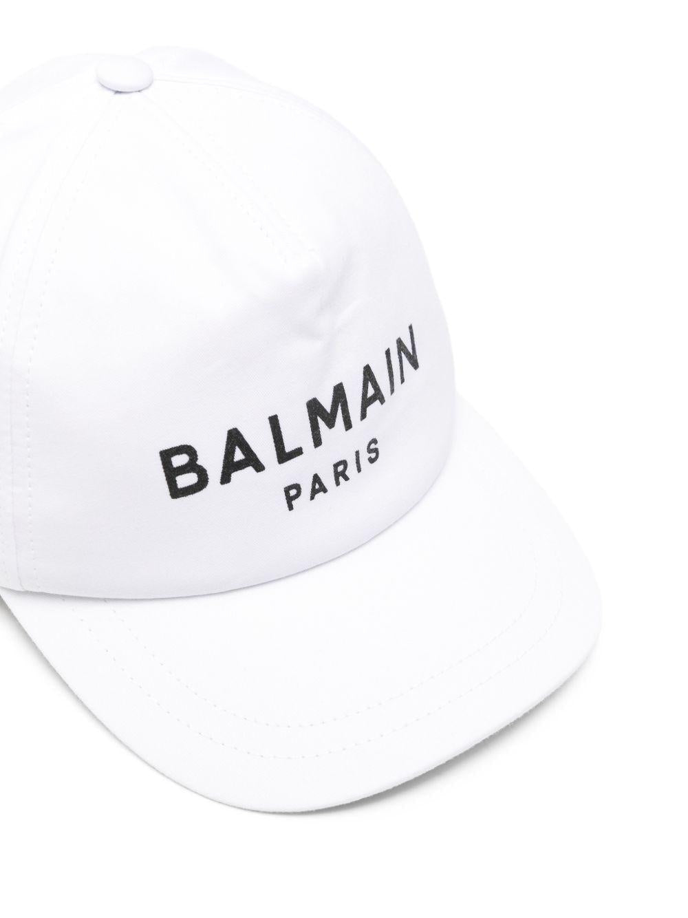 Cappello per bambini Balmain Kids bianco con logo - Rubino Kids