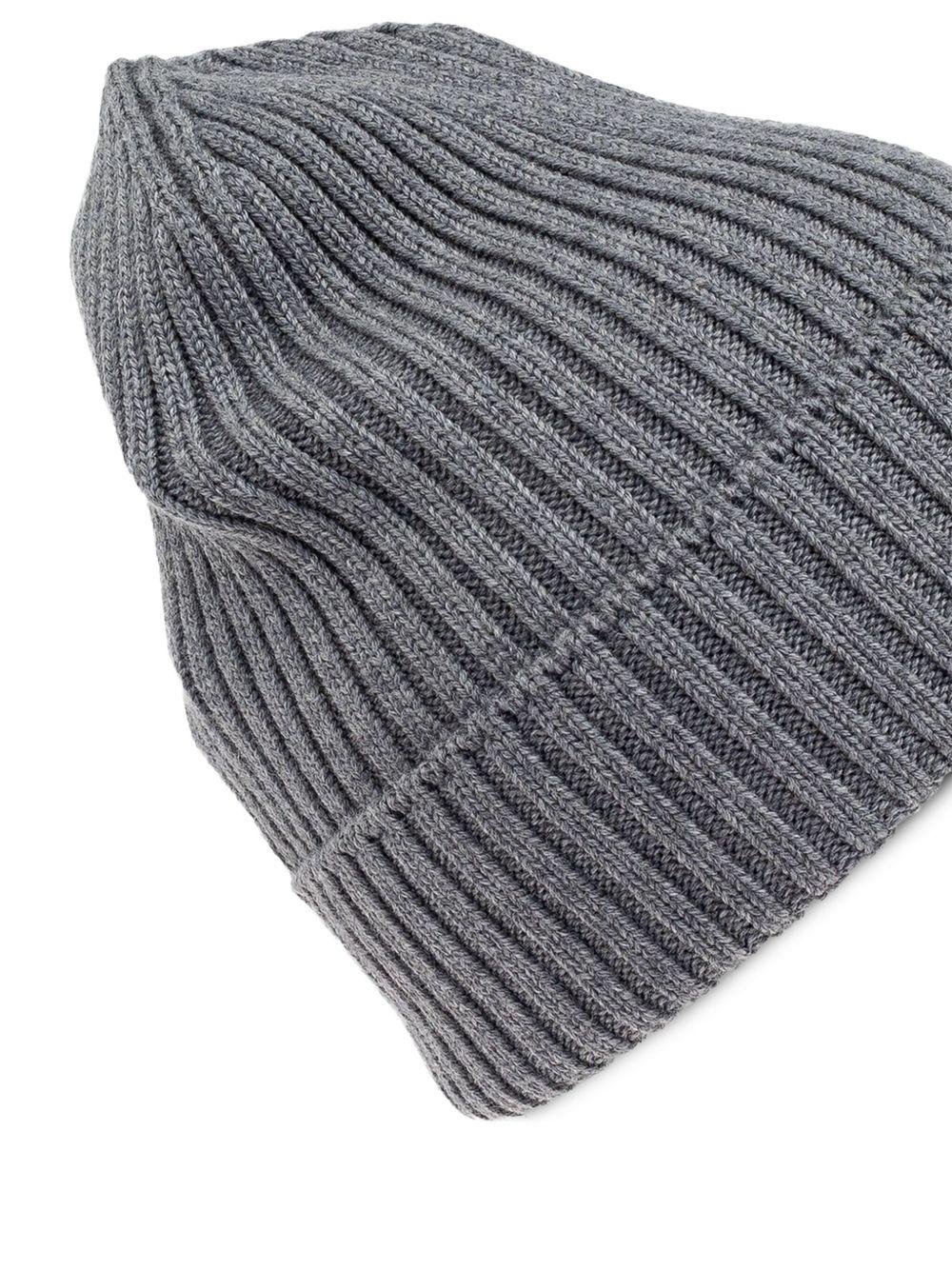 Cappello per bambini Moncler Enfant grigio con applicazione logo - Rubino Kids