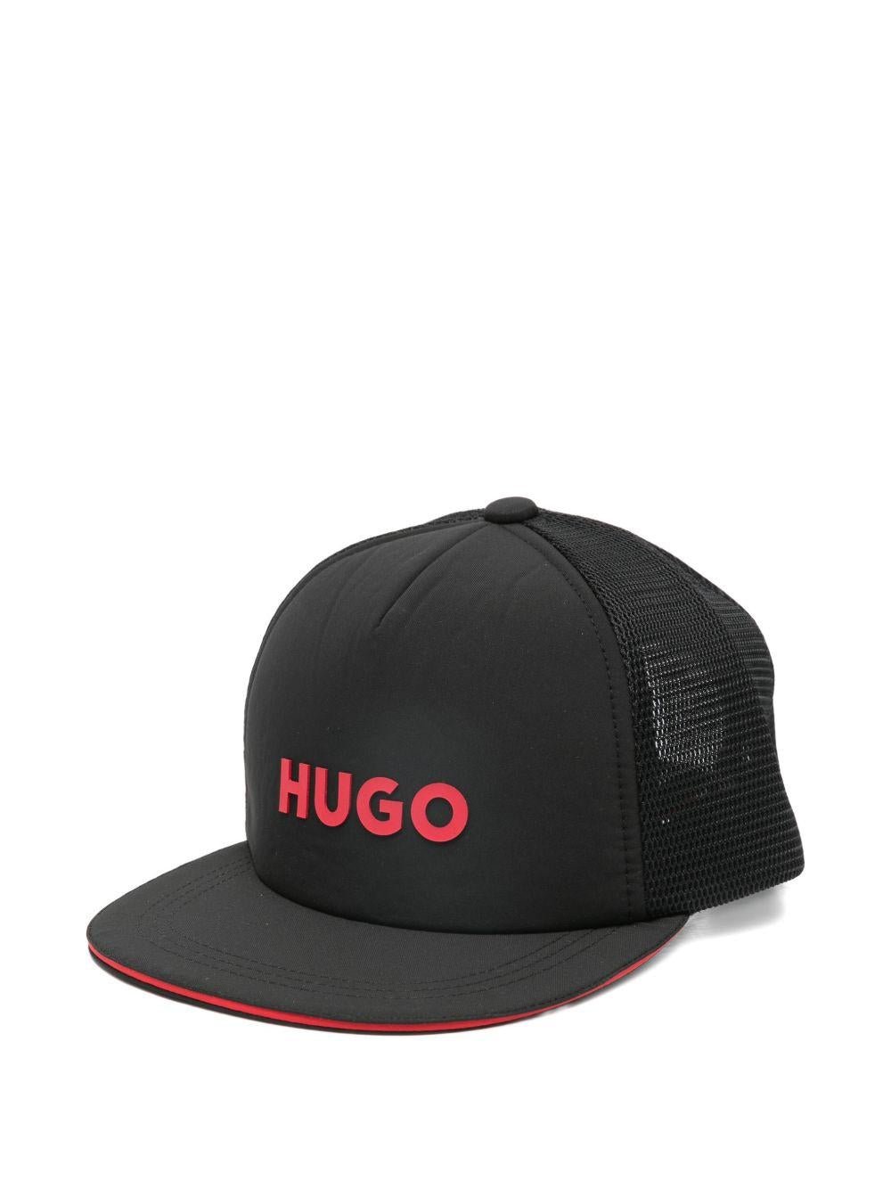 Cappello per bambino Hugo Kids nero con cinturino regolabile - Rubino Kids