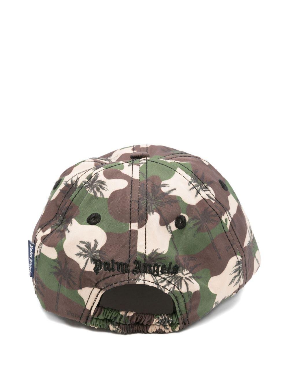 Cappello per bambino Palm Angels Kids marrone con stampa camouflage - Rubino Kids
