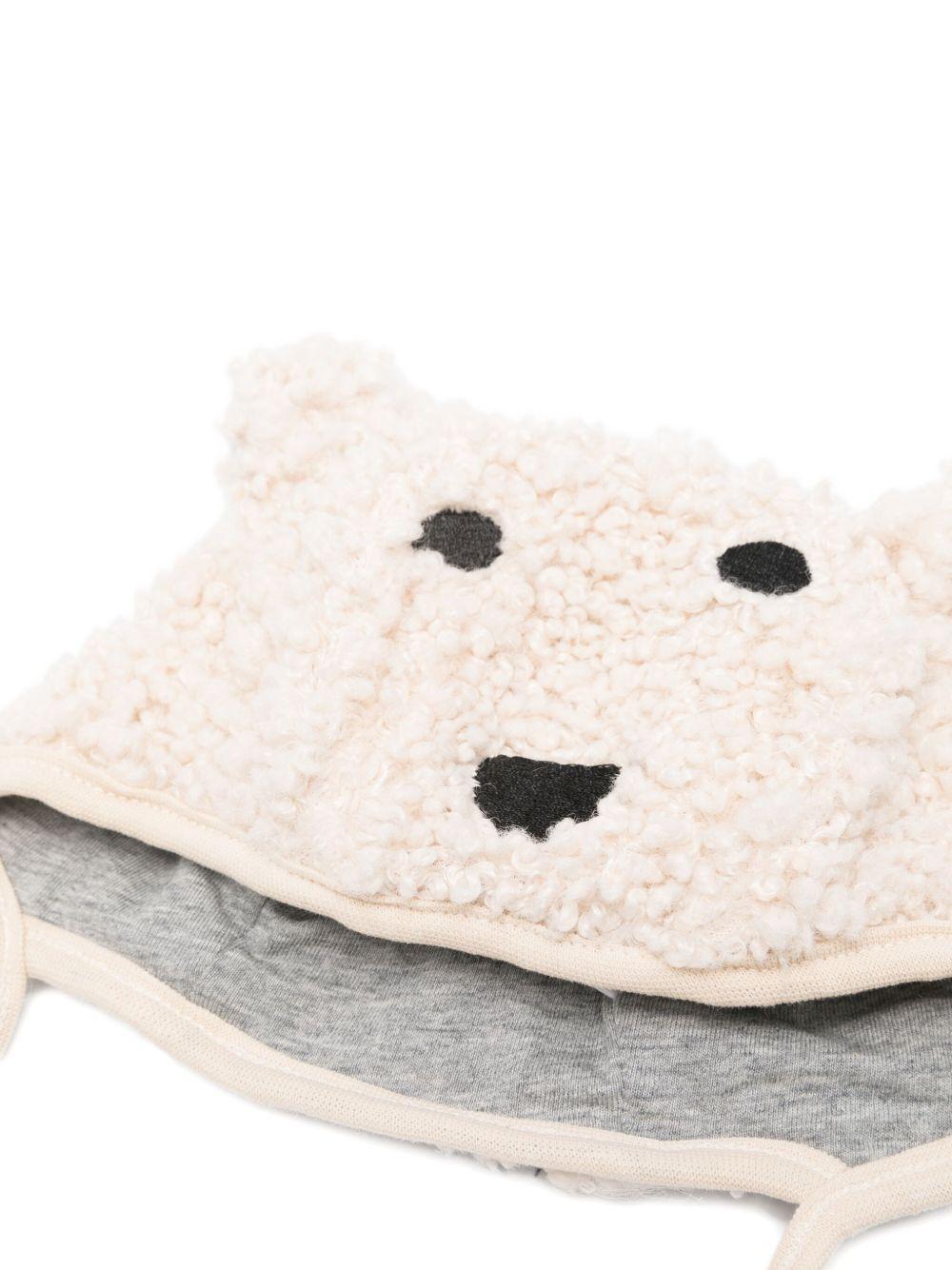 Cappello per neonati Molo beige con motivo a faccia d'orso - Rubino Kids