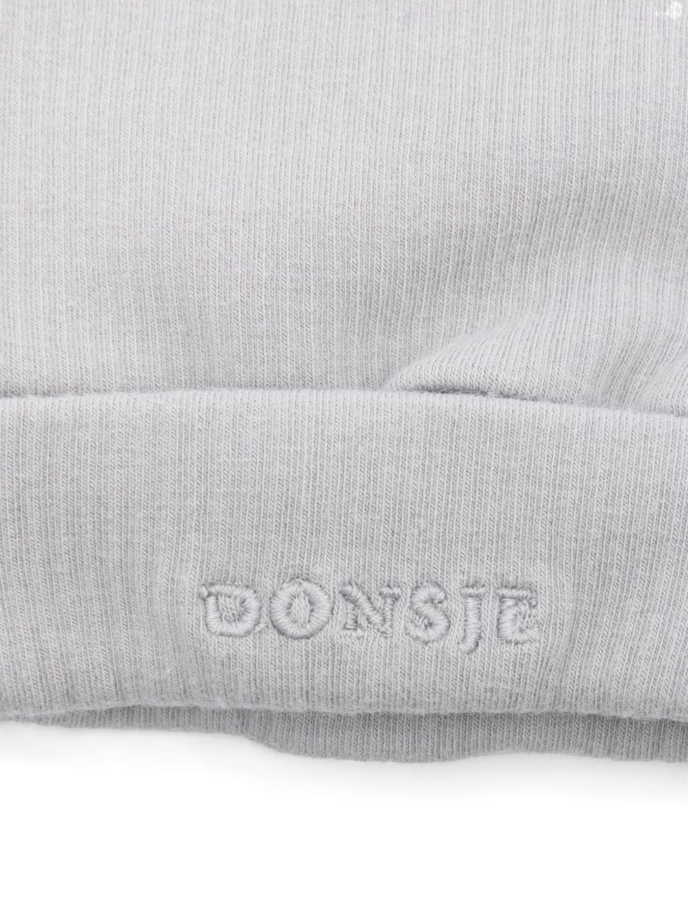 Cappello per neonato Donsje grigio con motivo con ricamo - Rubino Kids