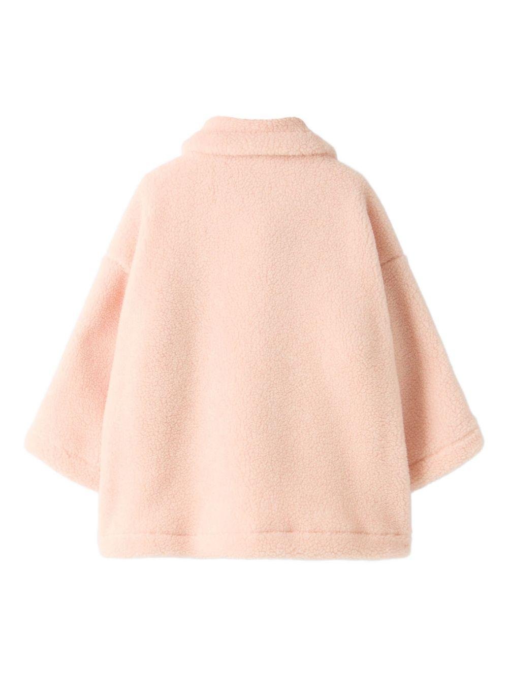 Cappotto Montgomery per bambina Il Gufo rosa in pile - Rubino Kids