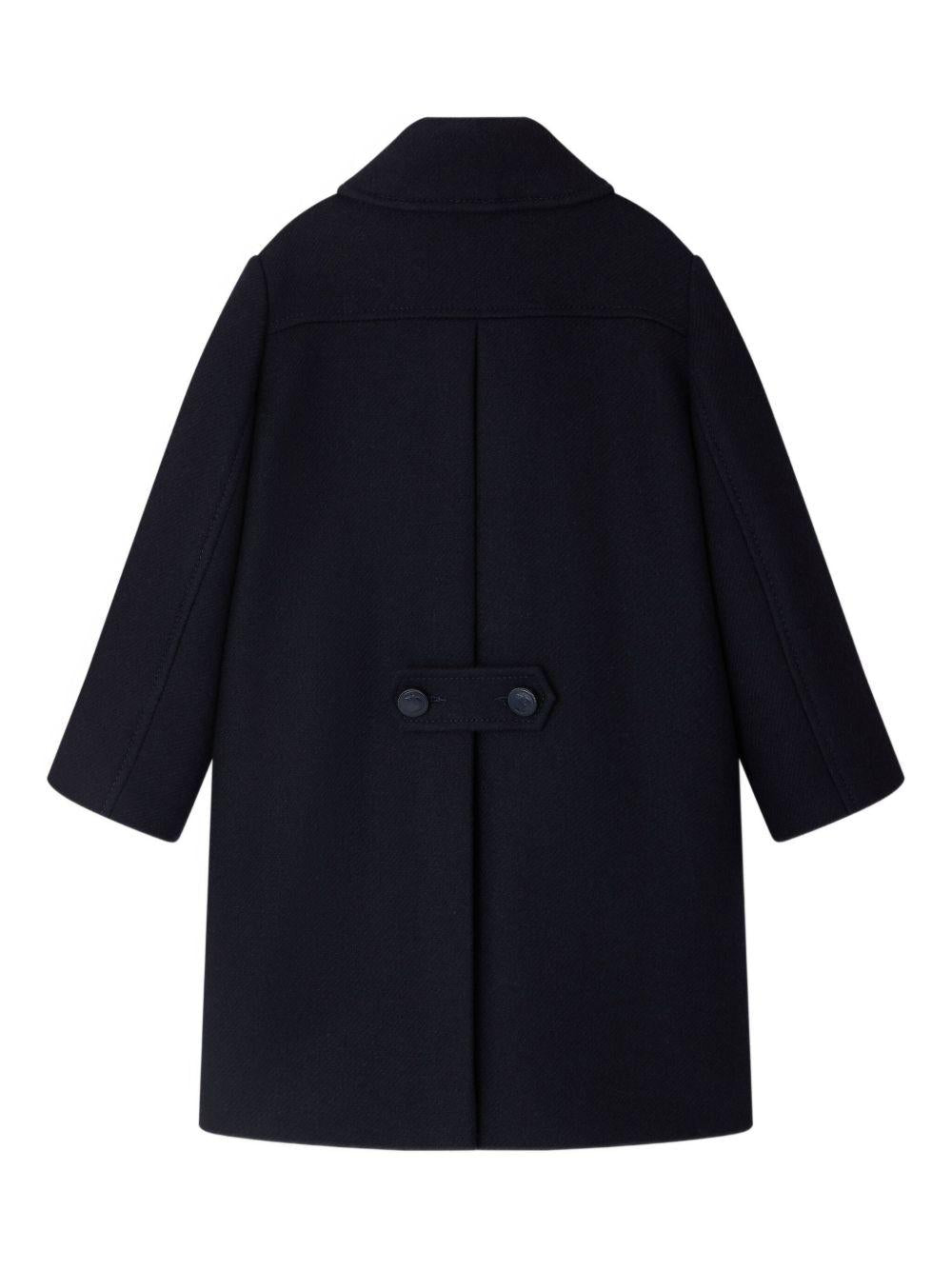 Cappotto per bambina Bonpoint blu con design doppiopetto - Rubino Kids