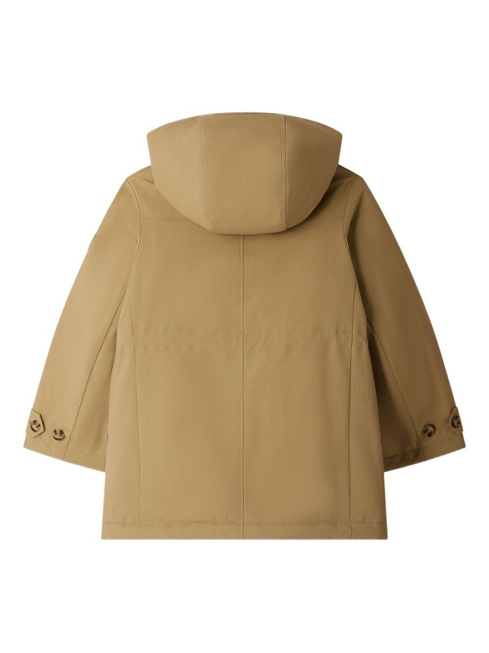 Cappotto per bambina Bonpoint marrone con applicazione - Rubino Kids