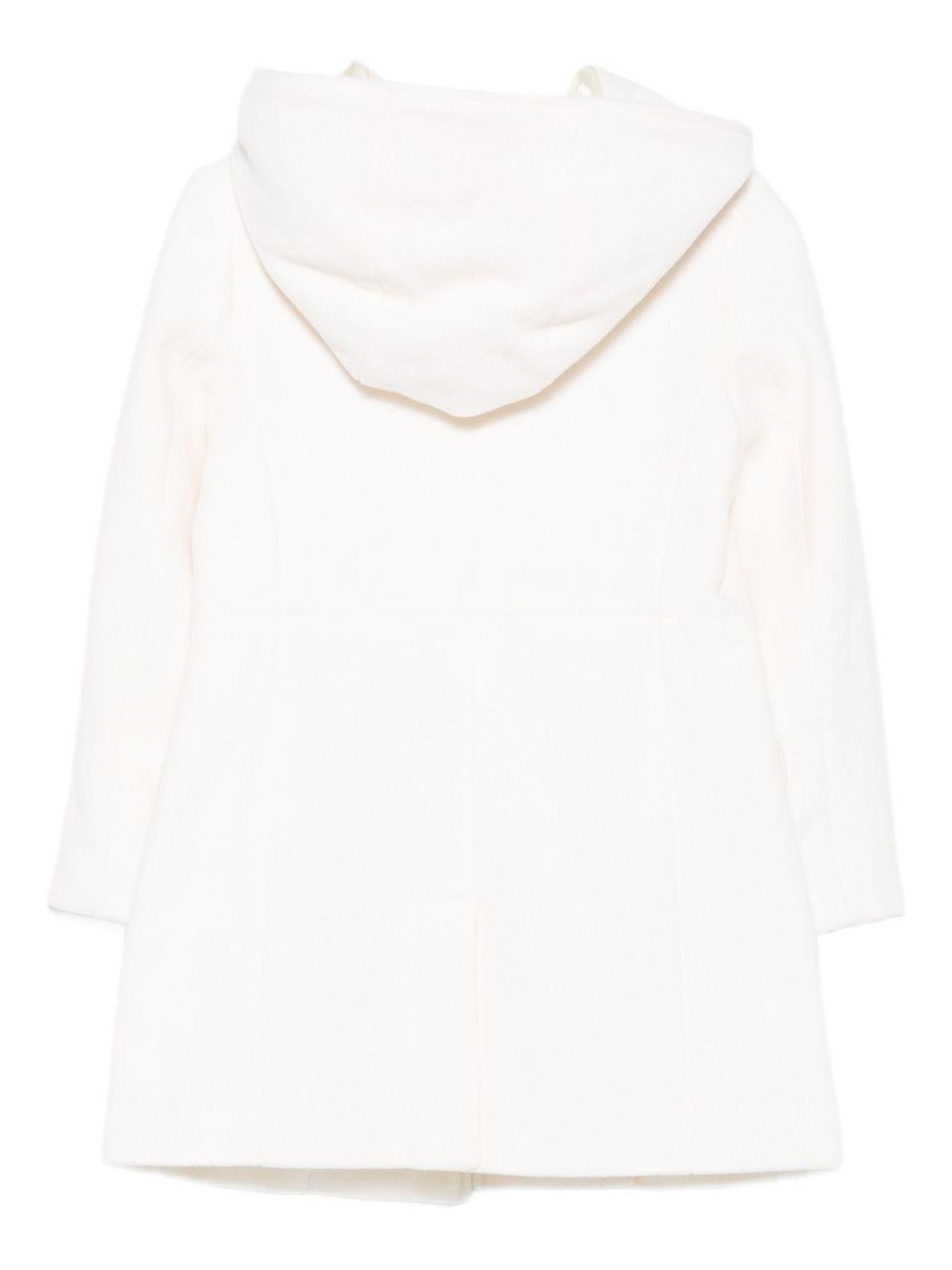 Cappotto per bambina Fay Kids bianco con chiusura con alamari - Rubino Kids