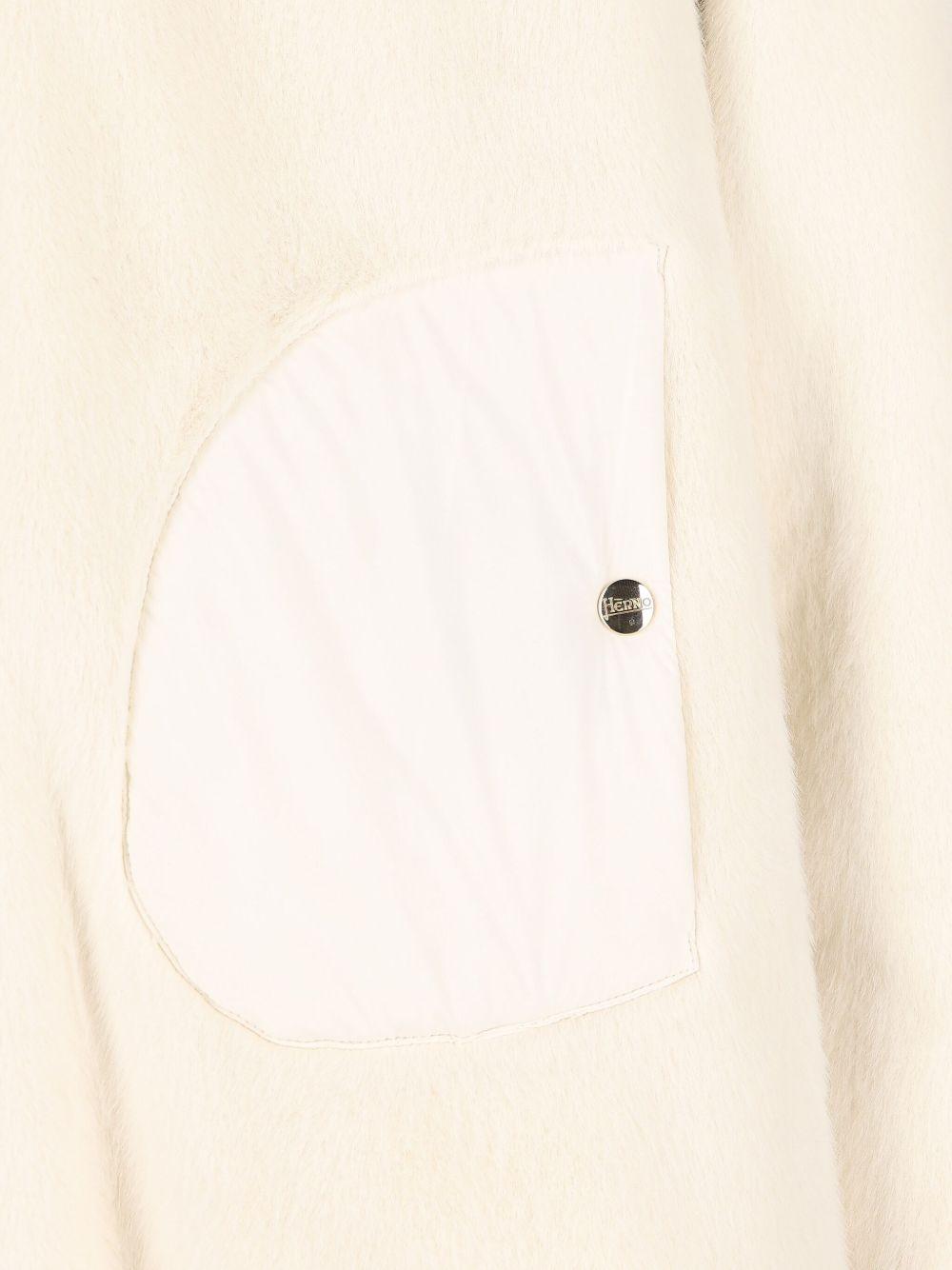 Cappotto per bambina Herno Kids bianco con tasche laterali - Rubino Kids