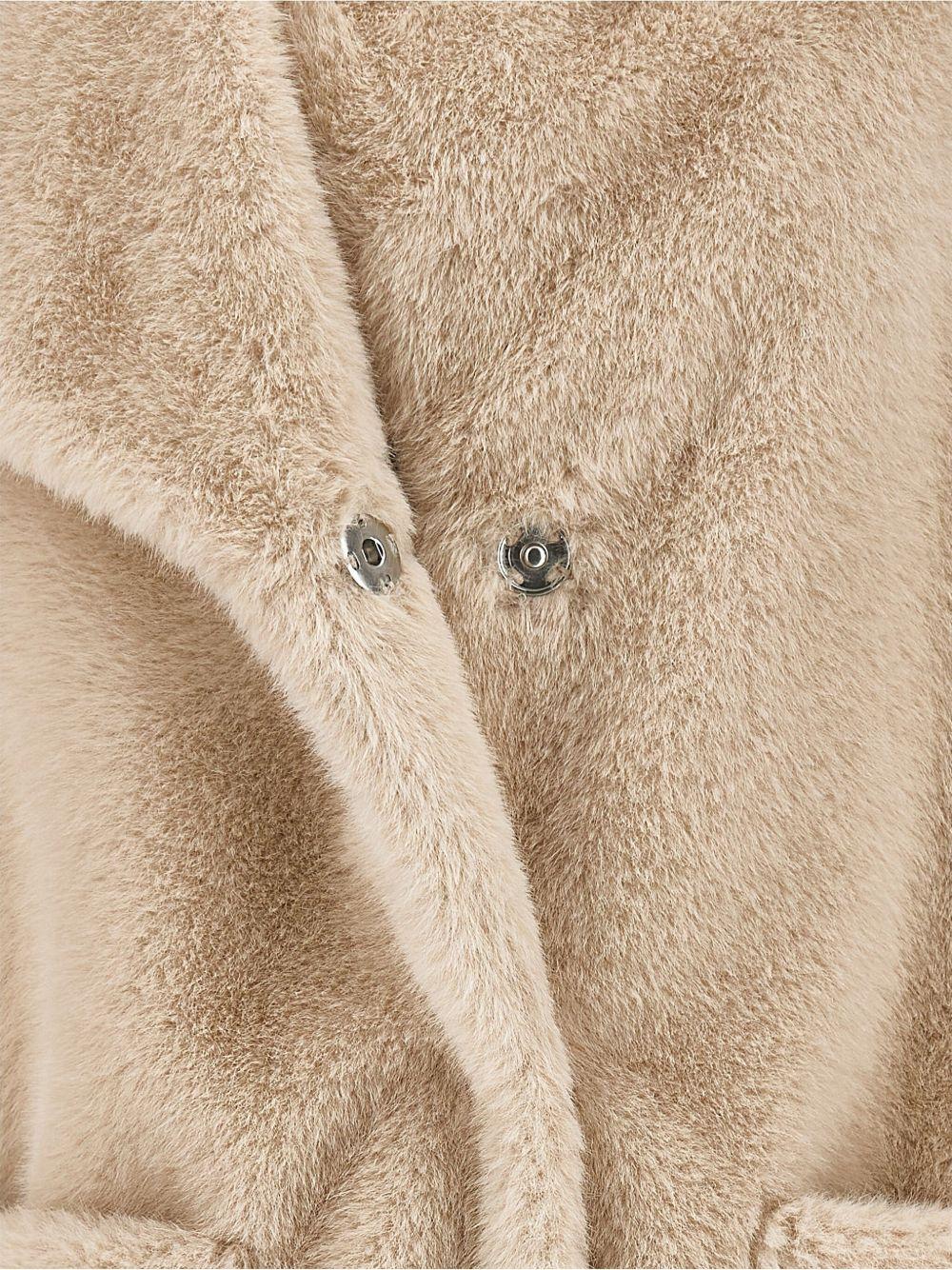 Cappotto per bambina Monnalisa beige con tasche - Rubino Kids
