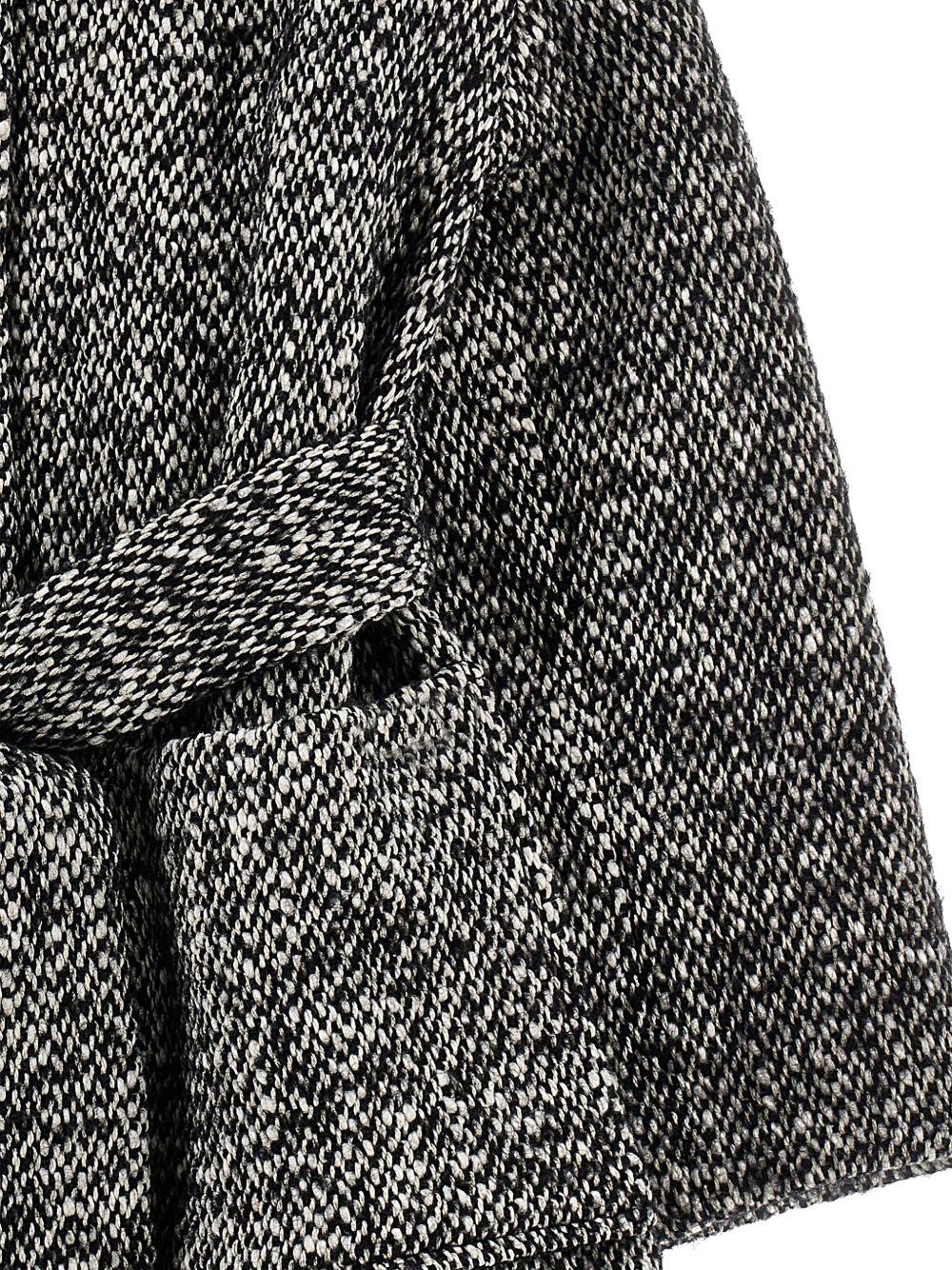 Cappotto per bambina Monnalisa nero con cappuccio - Rubino Kids