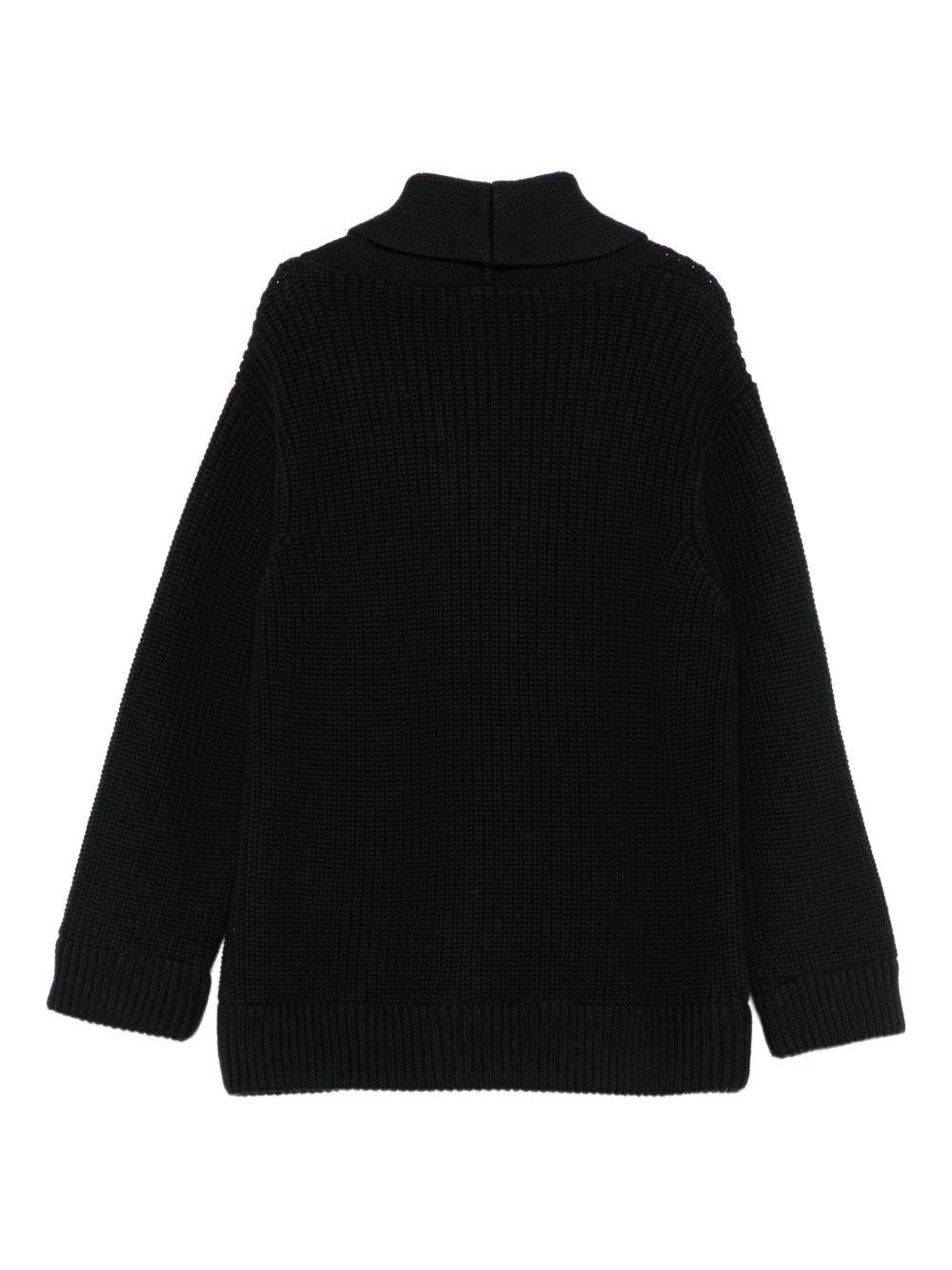 Cappotto per bambino Dondup Kids nero con applicazione con logo - Rubino Kids