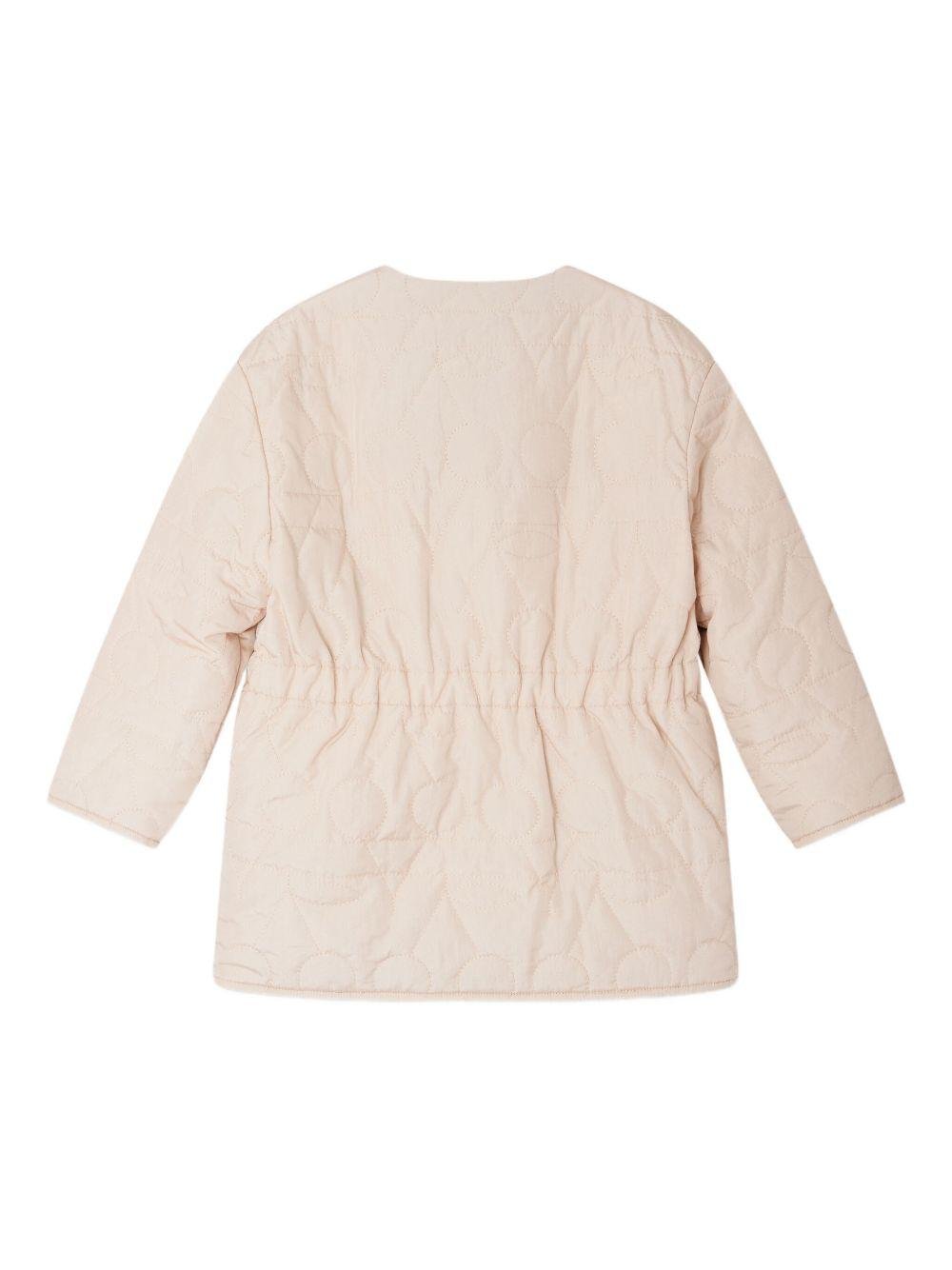 Cappotto trapuntato per bambina Bonpoint beige reversibile - Rubino Kids