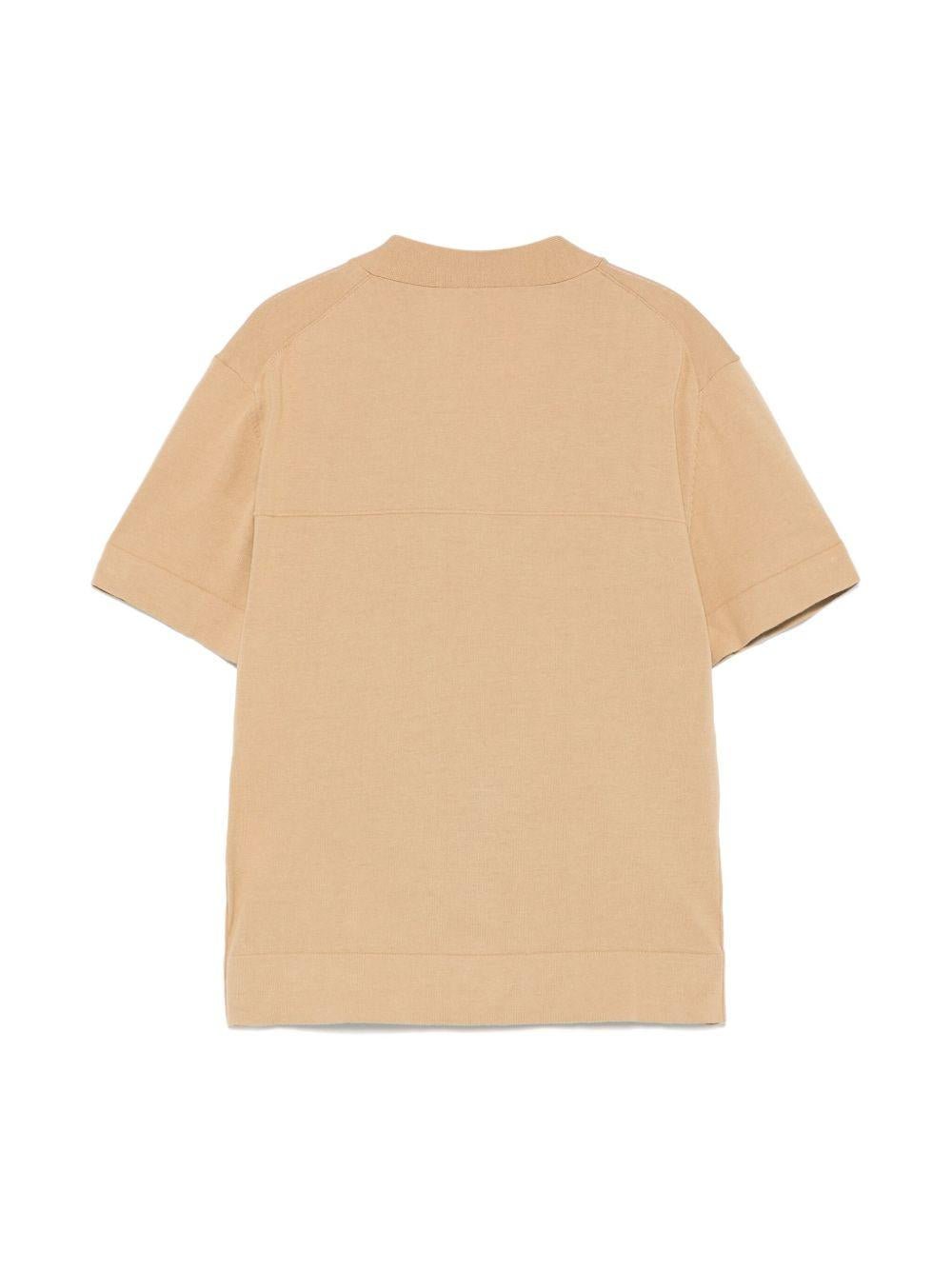 Cardigan a maglia fine per bambino Paolo Pecora Kids marrone con scollo a V - Rubino Kids