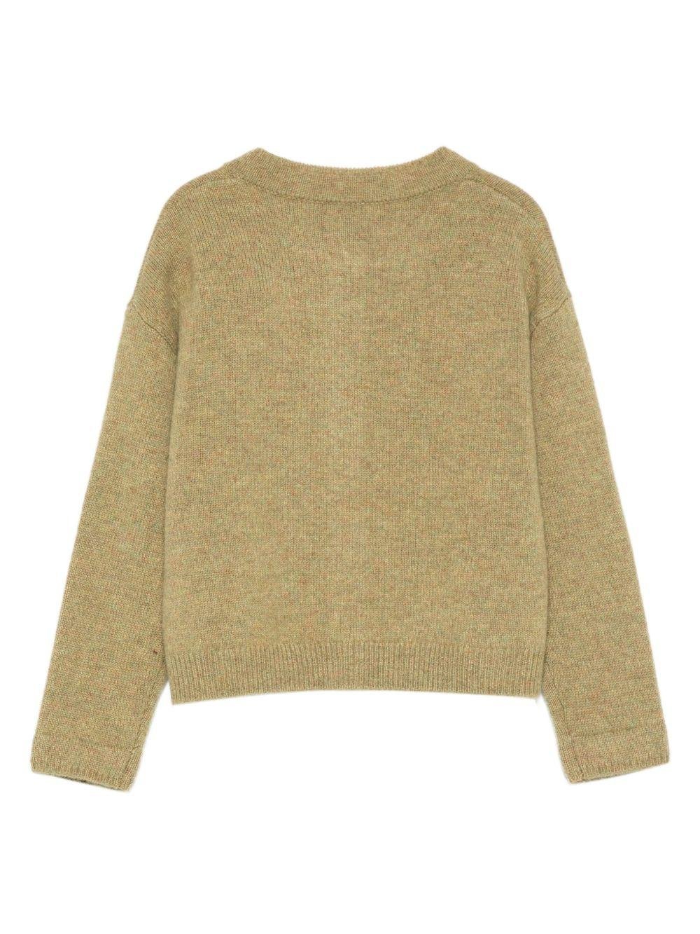 Cardigan per bambina Bonpoint verde decorato con ciliegie - Rubino Kids