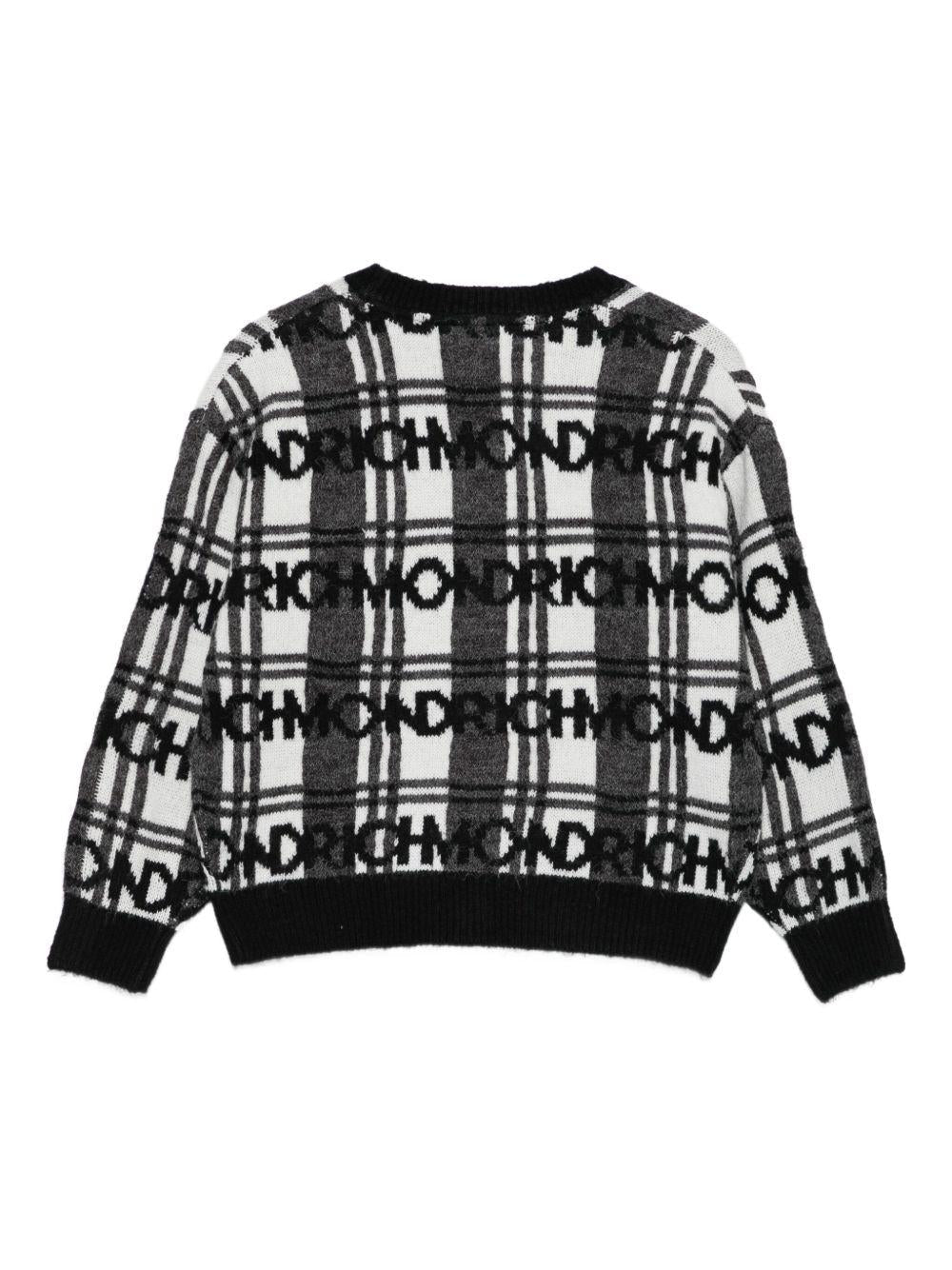 Cardigan per bambina John Richmond Junior nero con bottoni - Rubino Kids