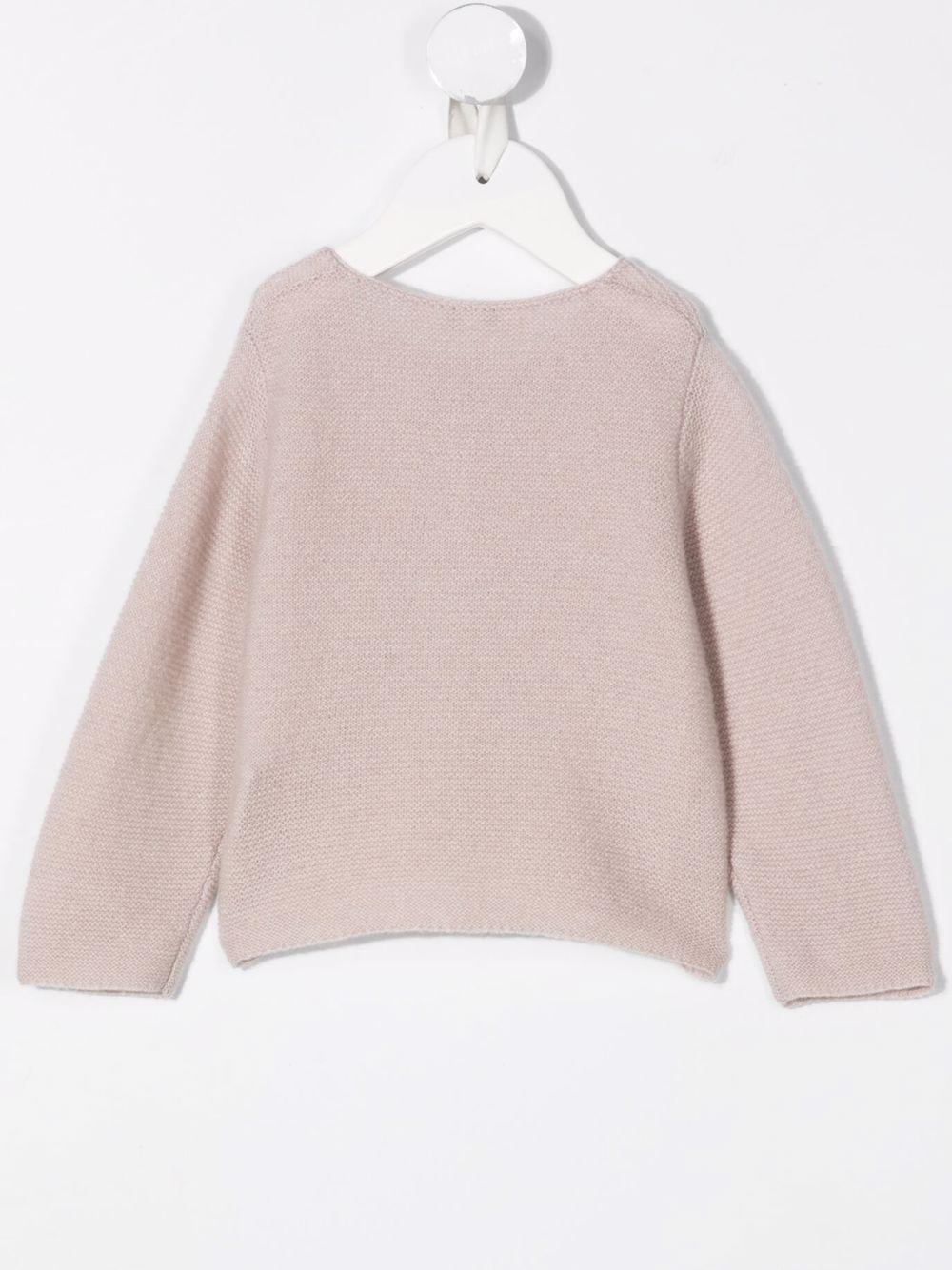 Cardigan per neonata Bonpoint beige con chiusura con bottoni - Rubino Kids